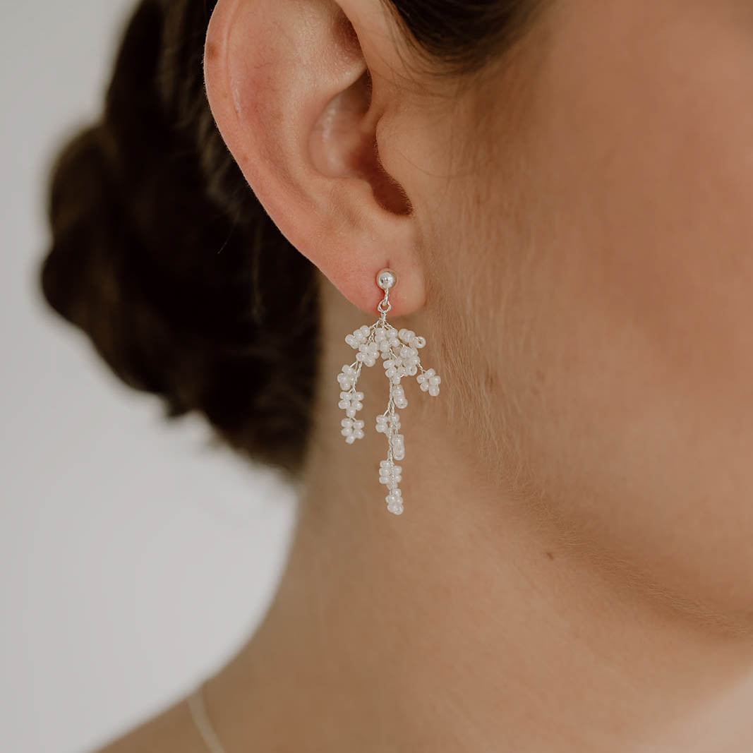 Belina | Ohrringe Hochzeit mit kleinen Perlen