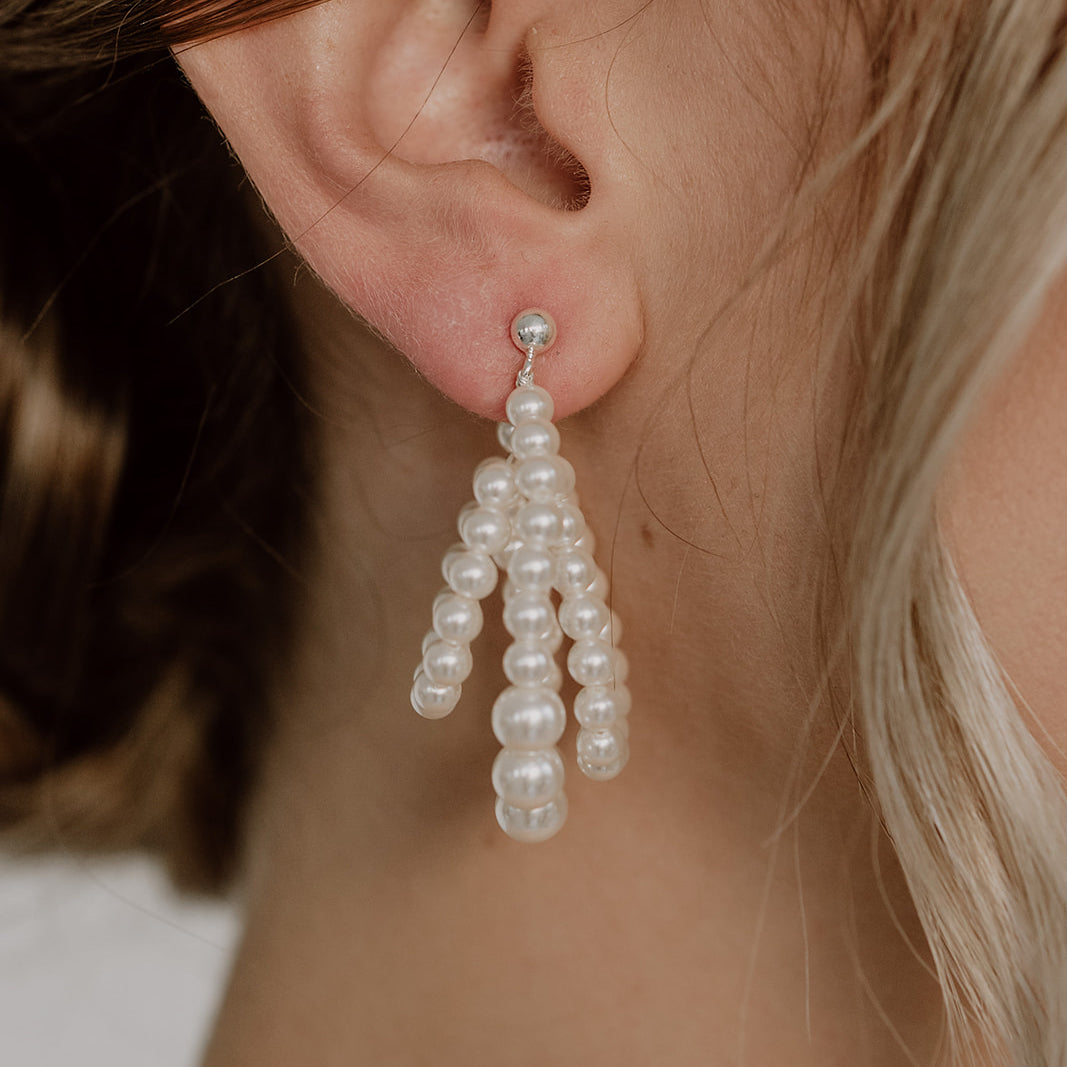 Gloria | Ohrringe Hochzeit mit Perlen