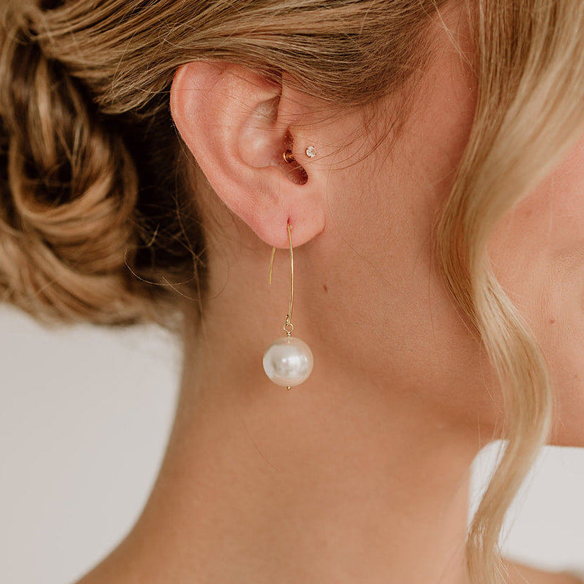 Hailey | Braut Ohrringe mit Perle