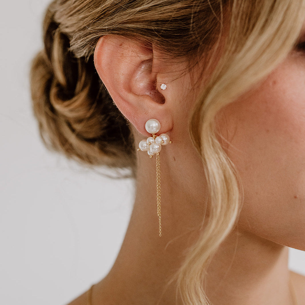 Jess | Ohrringe Hochzeit mit Perlen