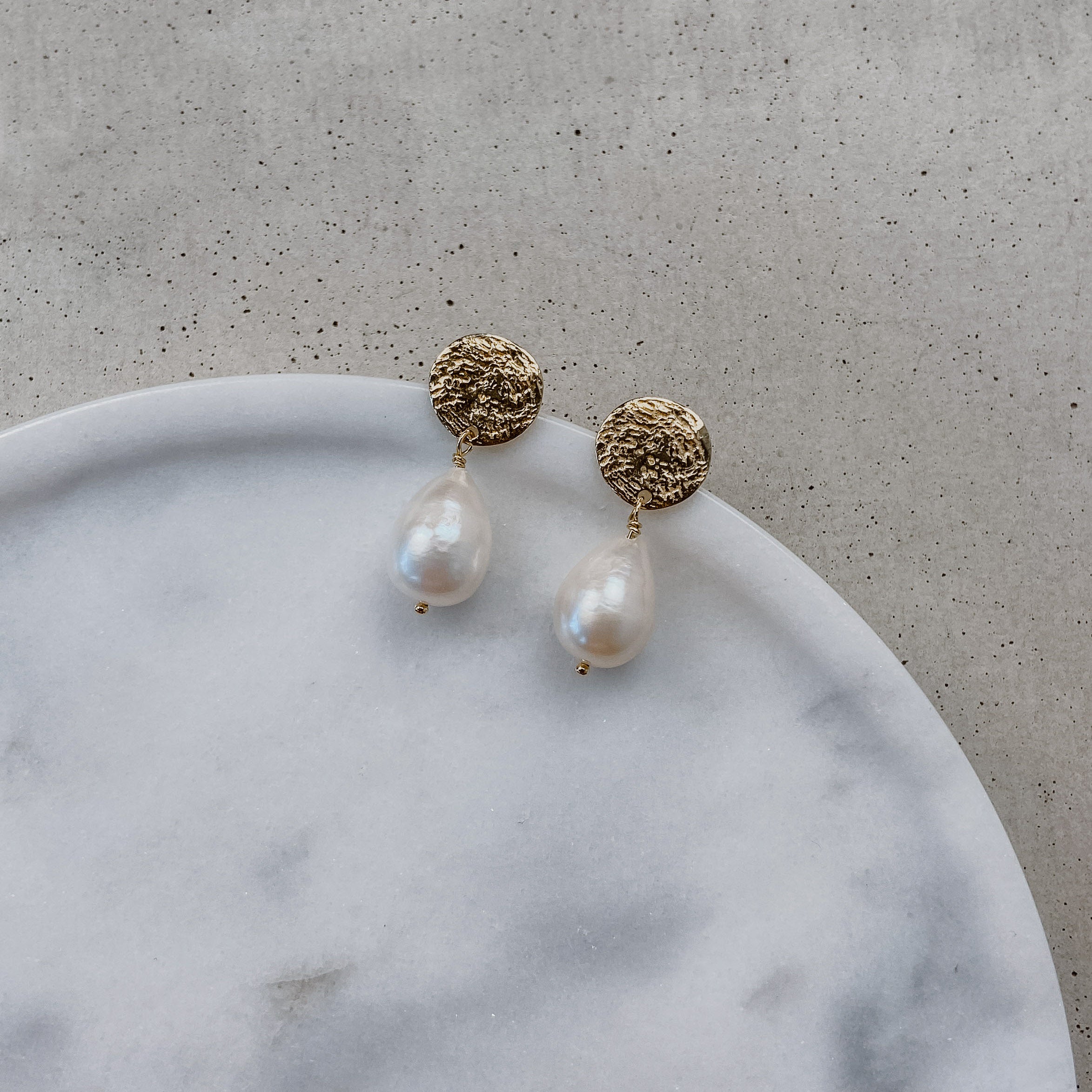 Johanna | Ohrringe Hochzeit mit echter Süßwasserperle