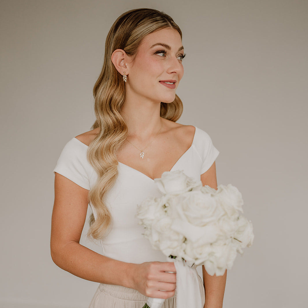 Lana | Brautschmuck Set mit Blättern