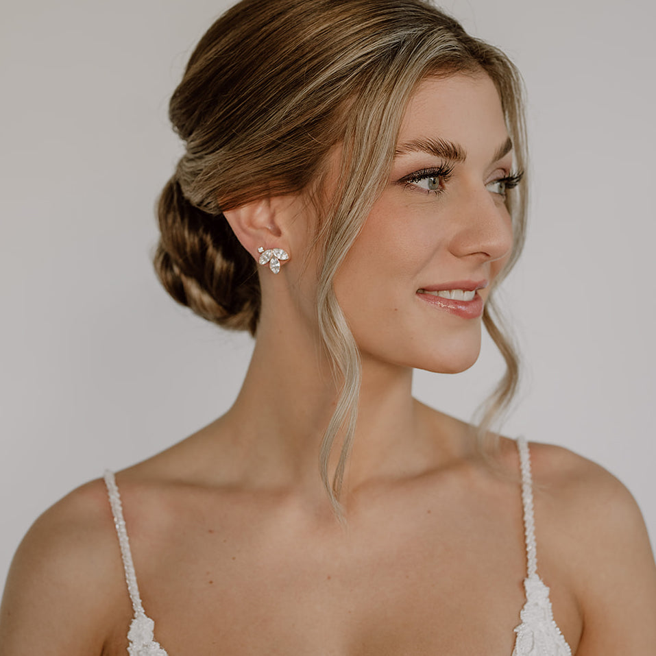Kate | Ohrstecker Hochzeit mit Kristallen