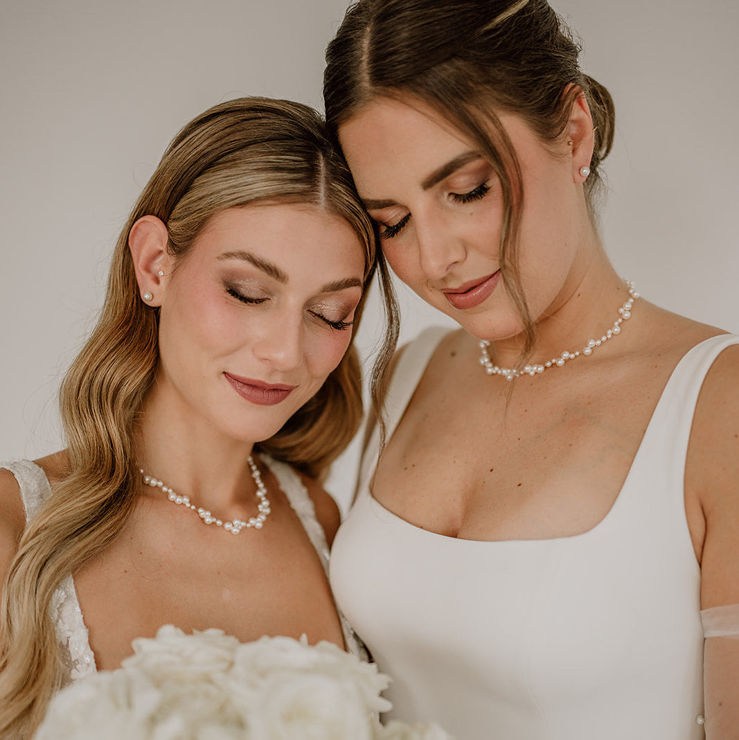 Perla 6mm | schlichte Perlenstecker Hochzeit