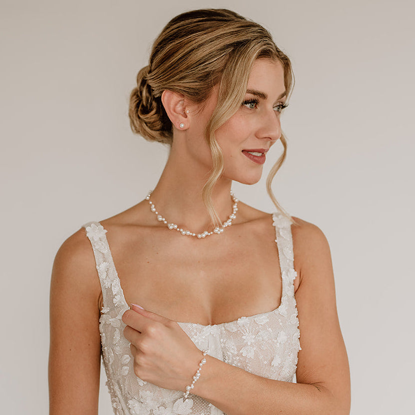 Perla 6mm | schlichte Perlenstecker Hochzeit