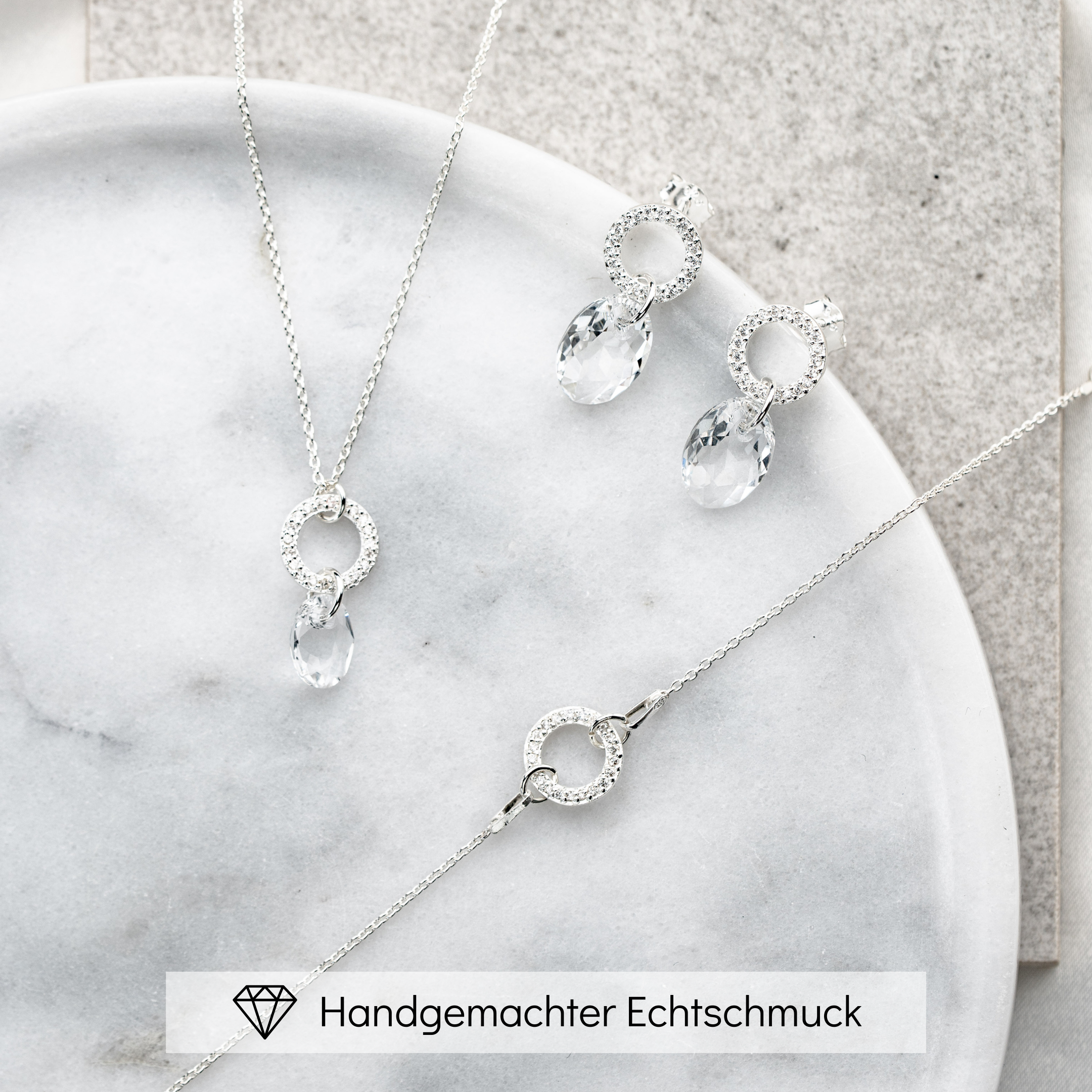 Mimi | Brautschmuck Set mit Kristallen
