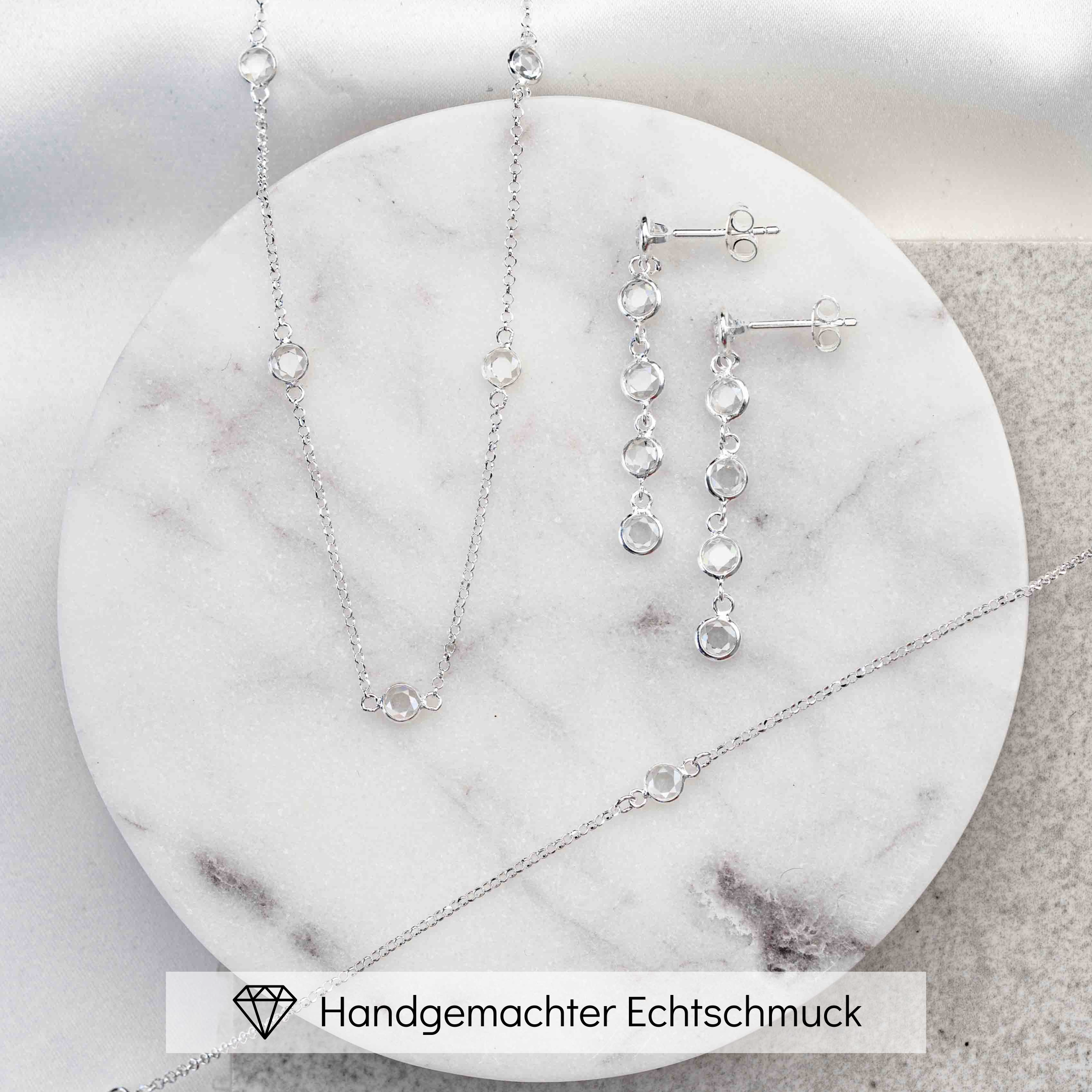 Alani | Brautschmuck Set mit Zirkonia Kristallen