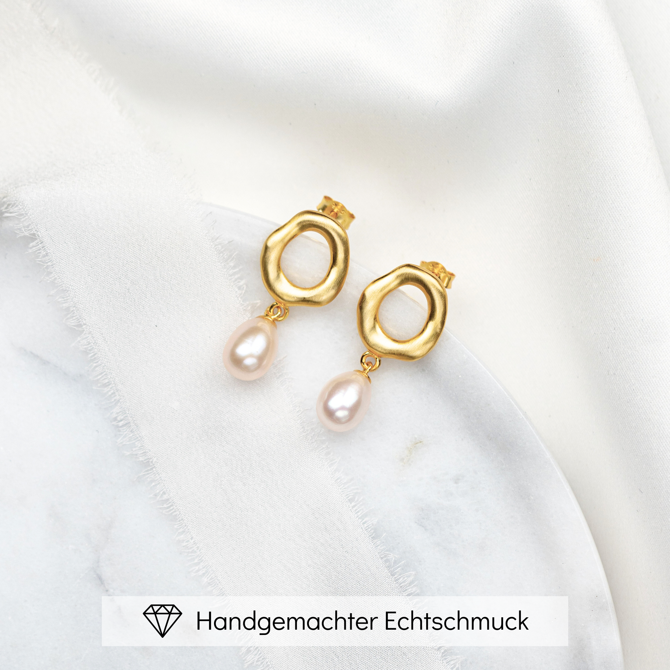 Allora | Braut Ohrringe mit echter Perle