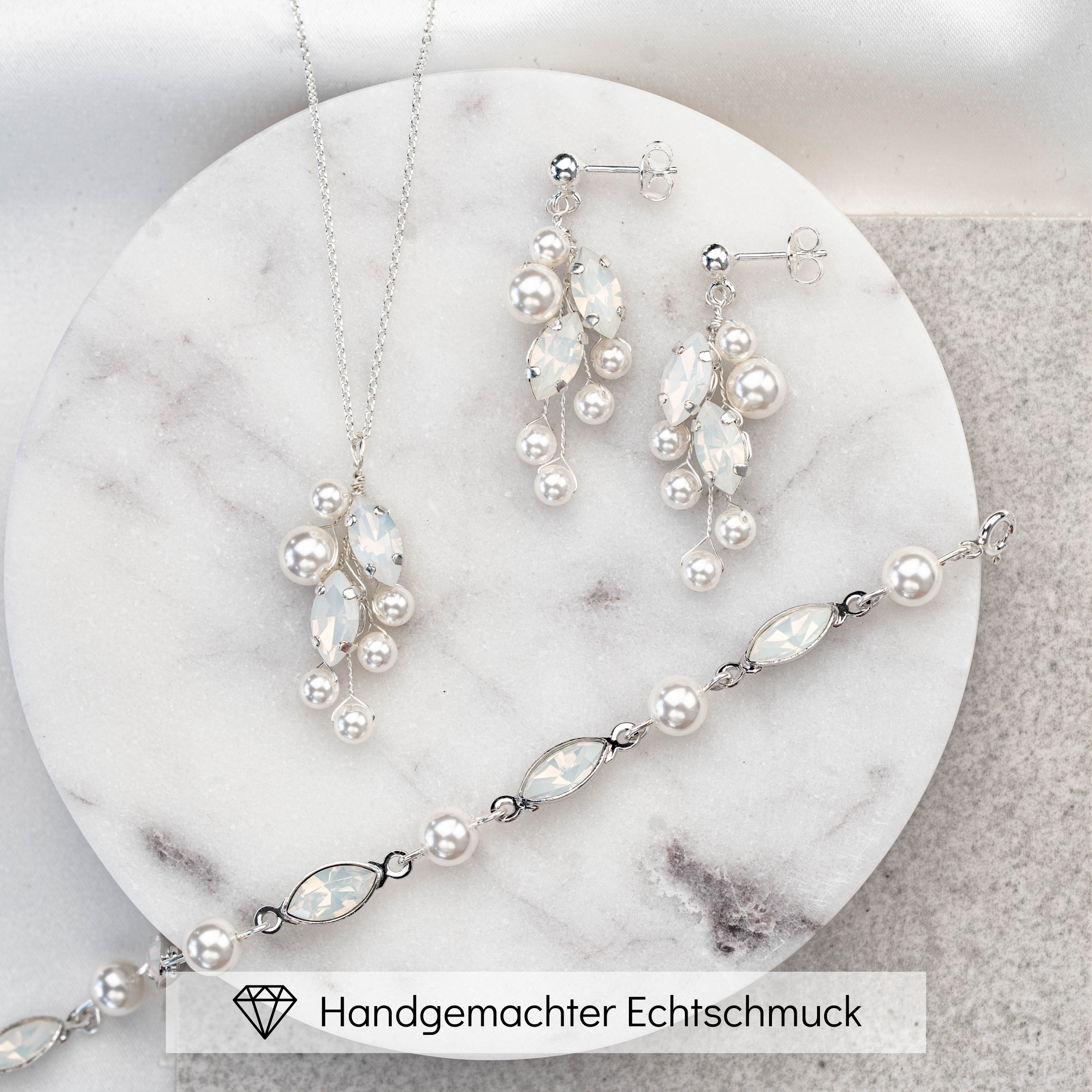 Ana | Brautschmuck Set mit Perlen