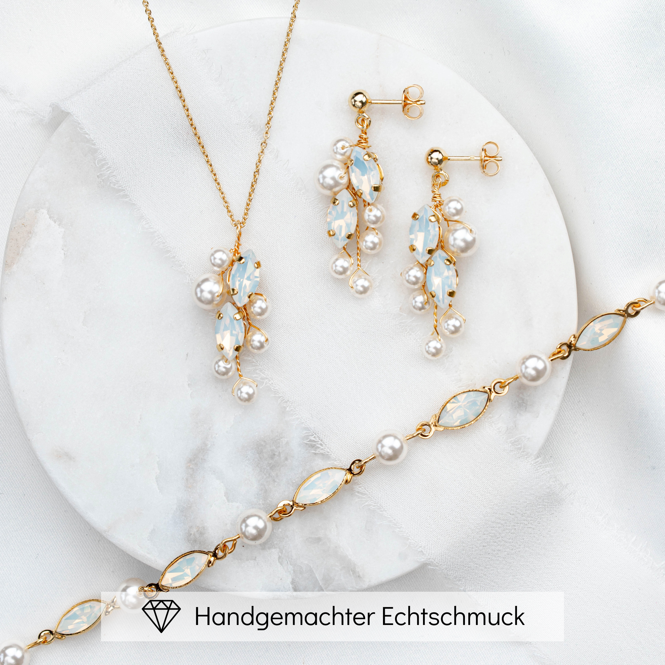 Ana | Brautschmuck Set mit Perlen