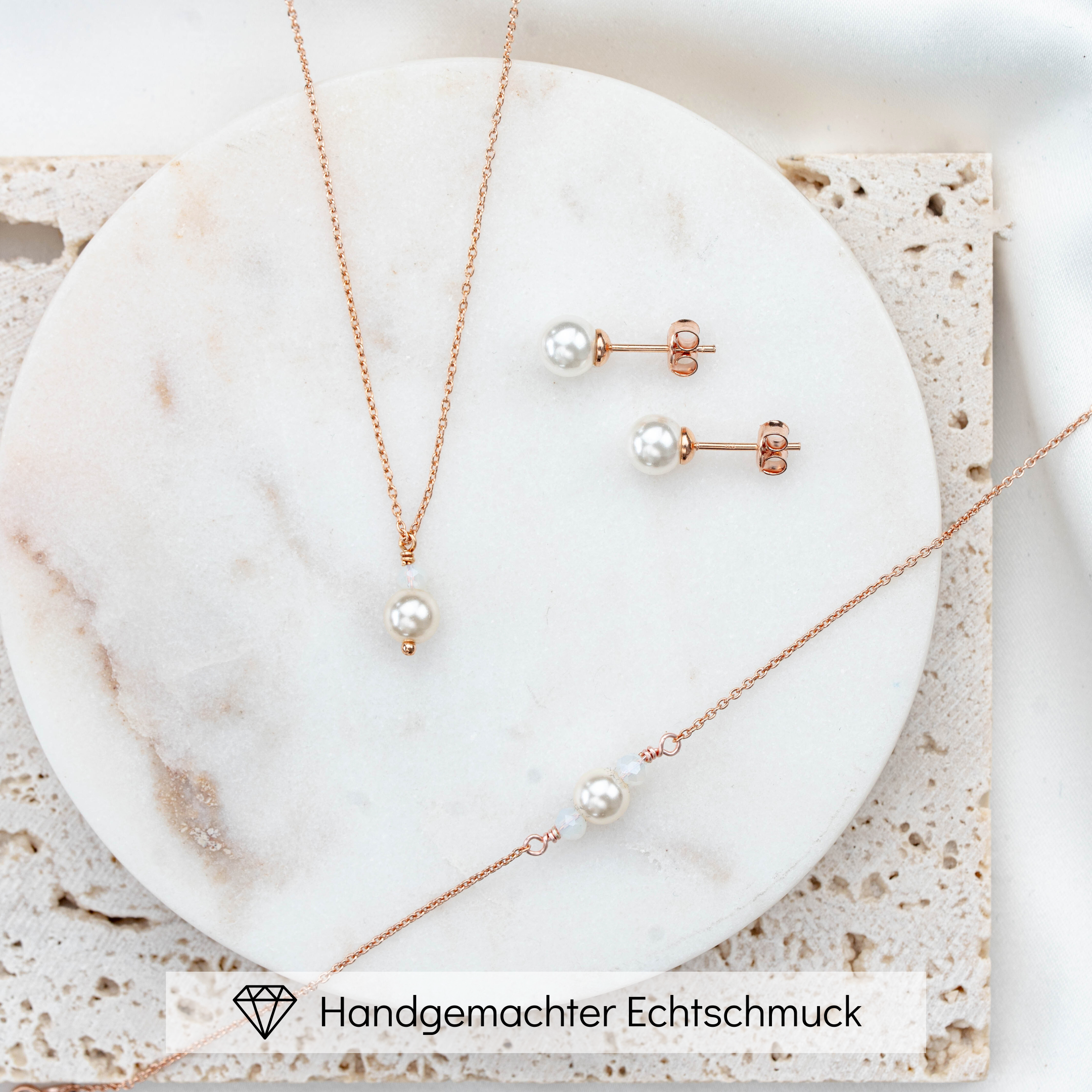Ari | Brautschmuck Set mit Perlen - Perlenschmuck Hochzeit