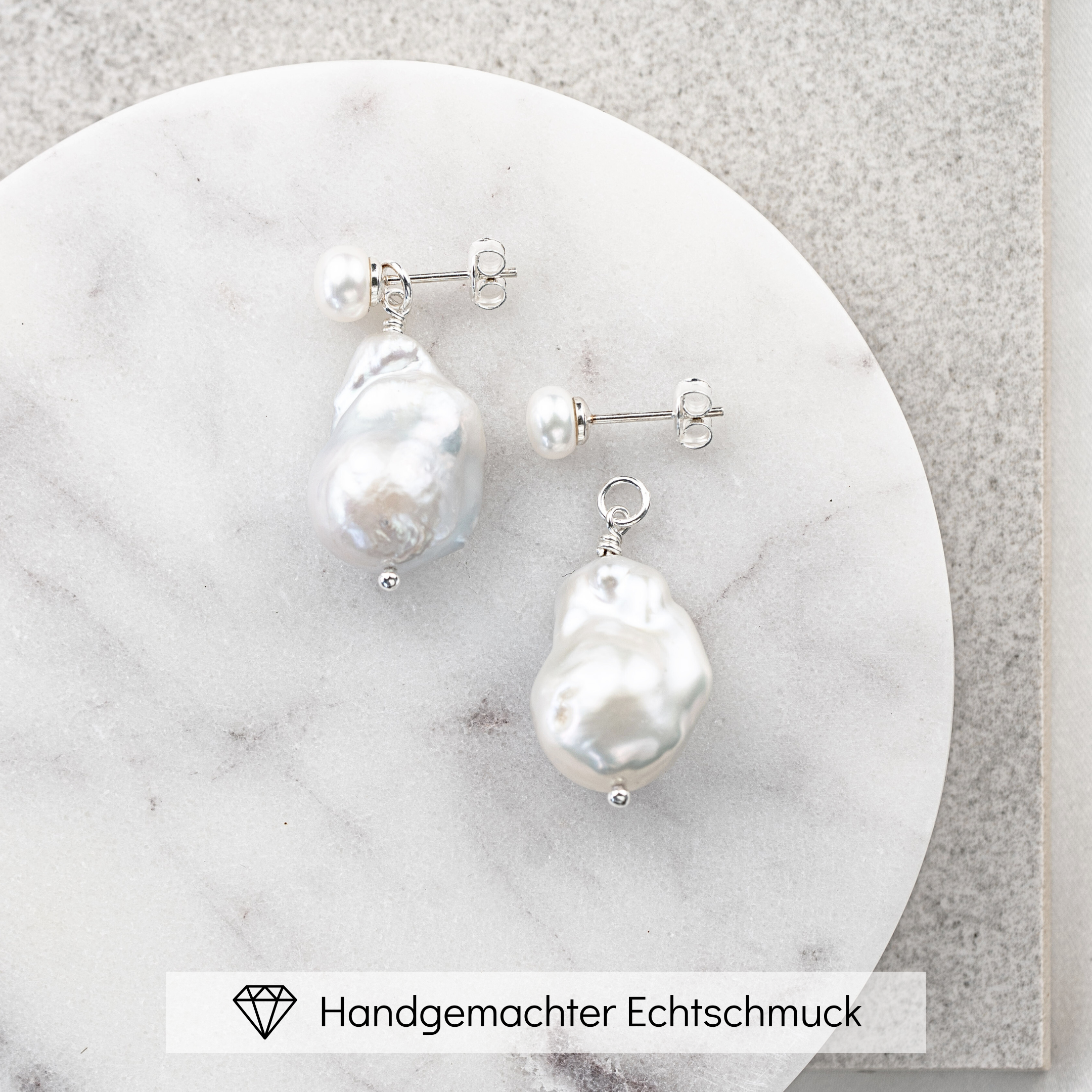 Aurelia | limitierte Ohrringe Hochzeit mit echter Barockperle