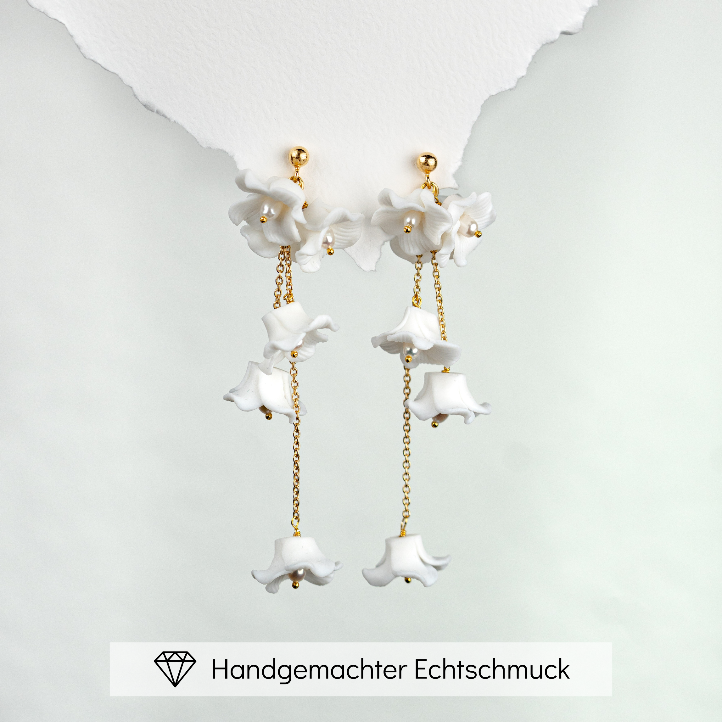 Coco hängend | Braut Ohrringe mit Blüten