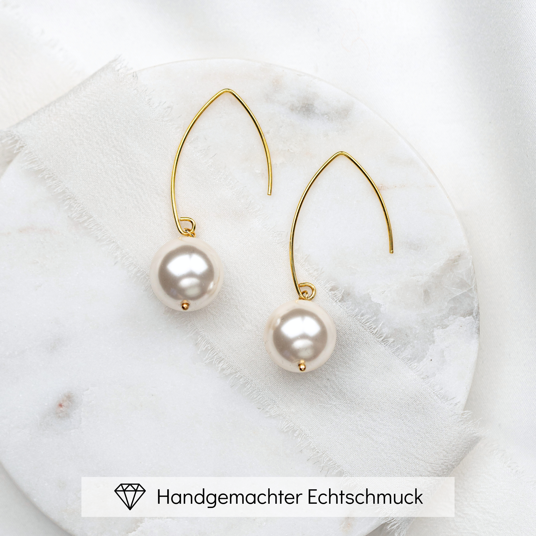 Hailey | Braut Ohrringe mit Perle