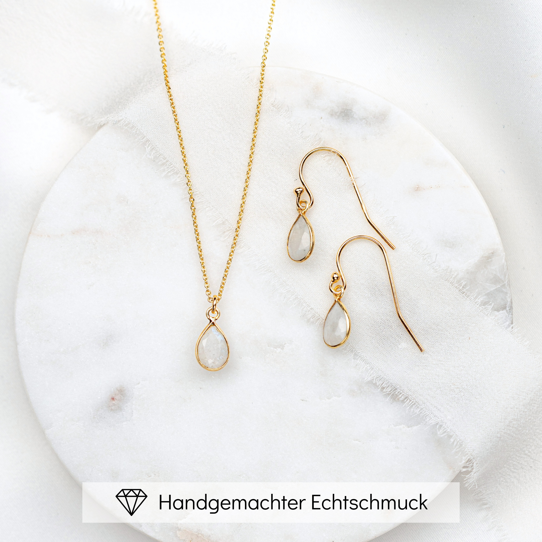 Juna | Brautschmuck Set mit Mondstein