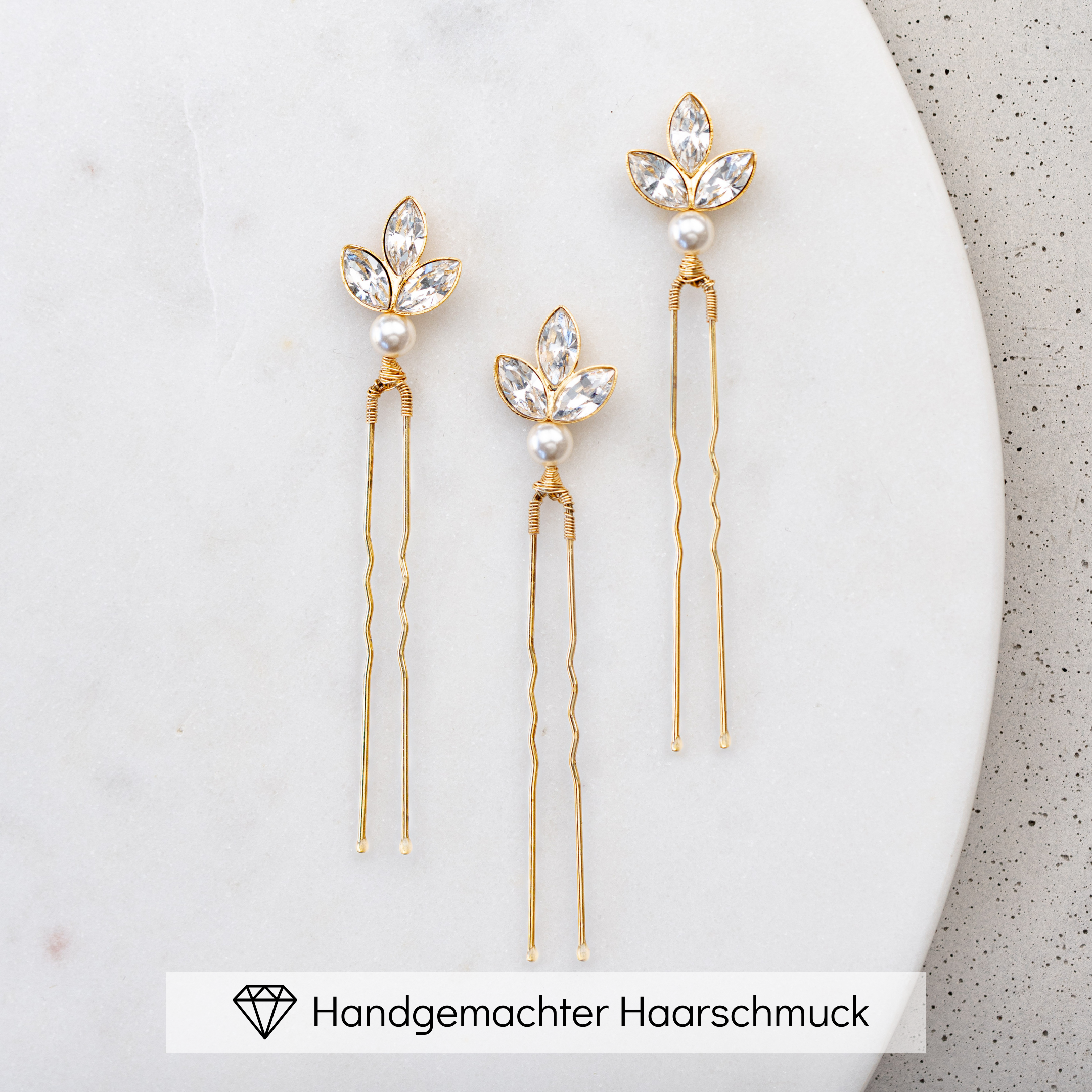 Kate | Braut Haarnadeln mit Perlen und Kristallen