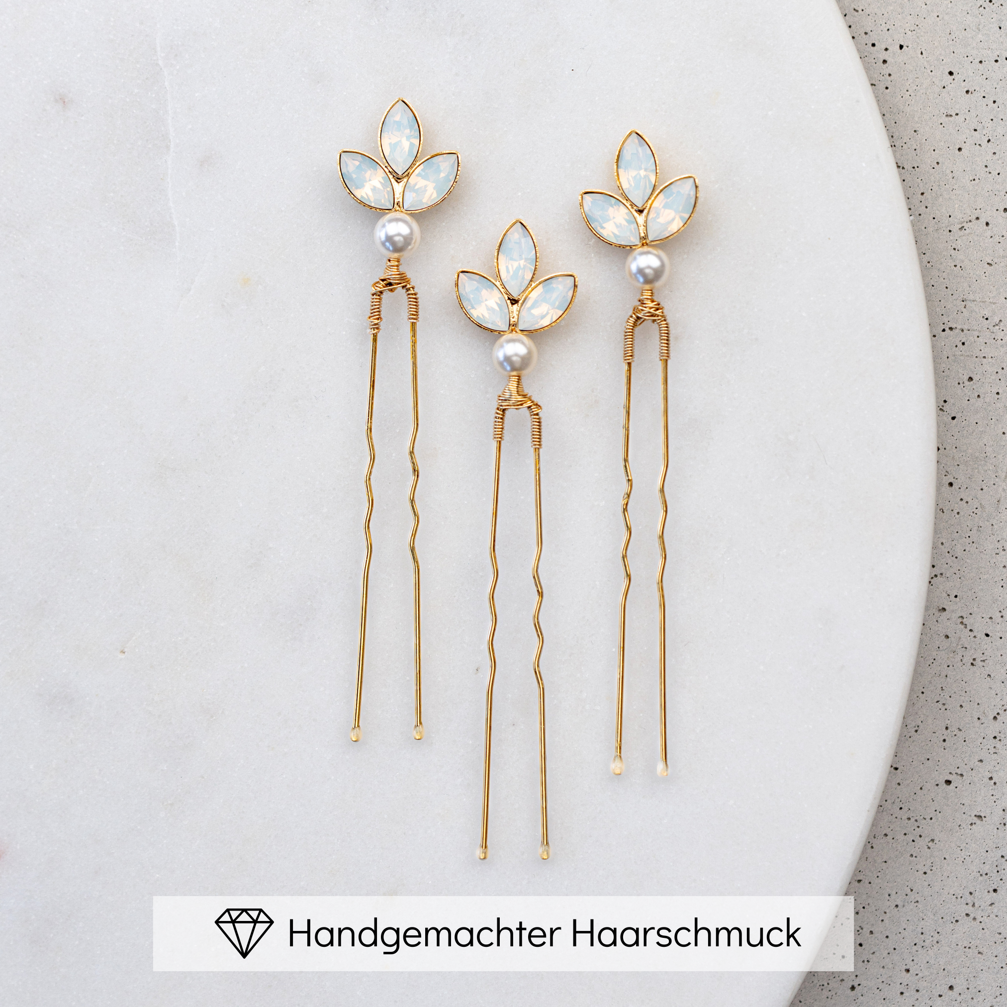 Kate | Braut Haarnadeln mit Perlen und Kristallen