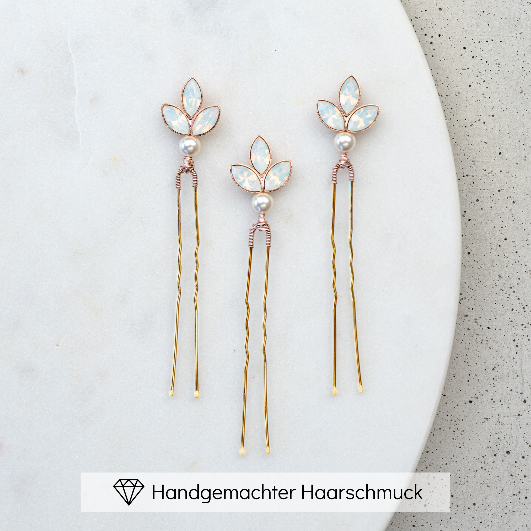 Kate | Braut Haarnadeln mit Perlen und Kristallen