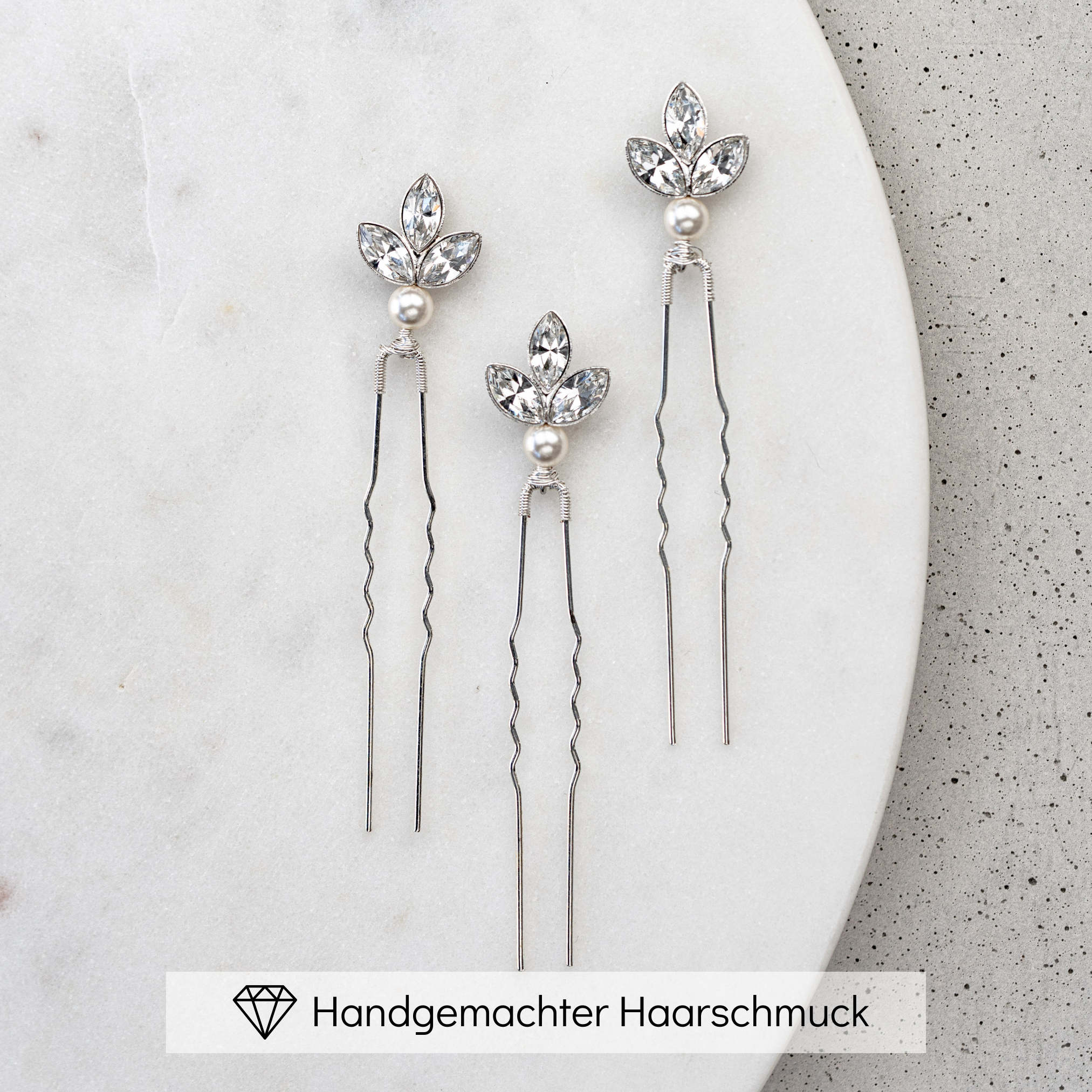 Kate | Braut Haarnadeln mit Perlen und Kristallen