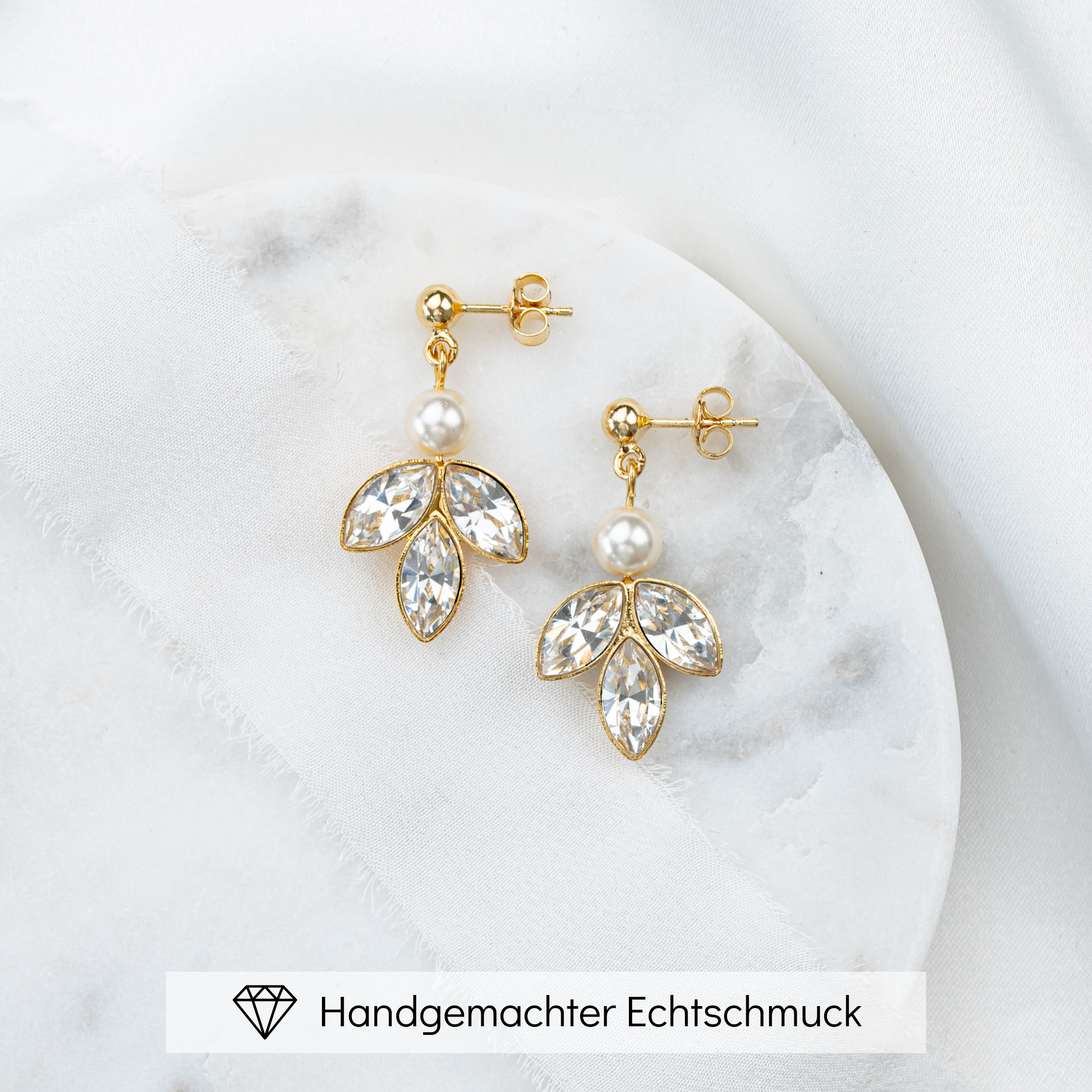 Kate | Brautohrringe mit Perlen