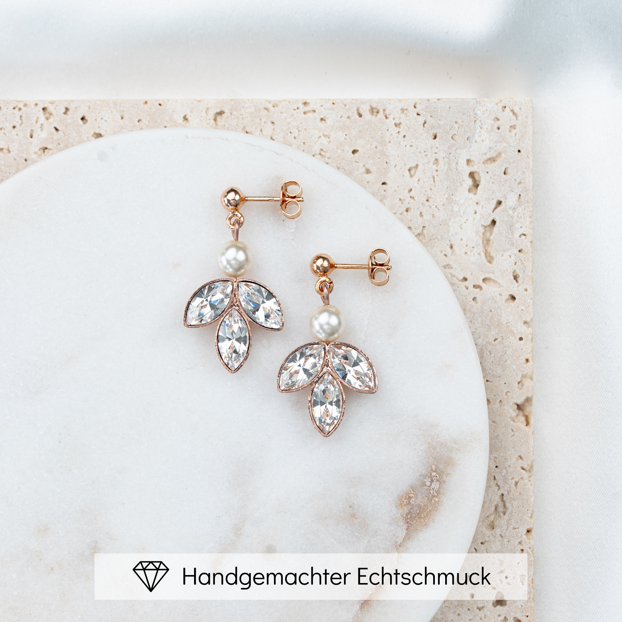 Kate | Brautohrringe mit Perlen