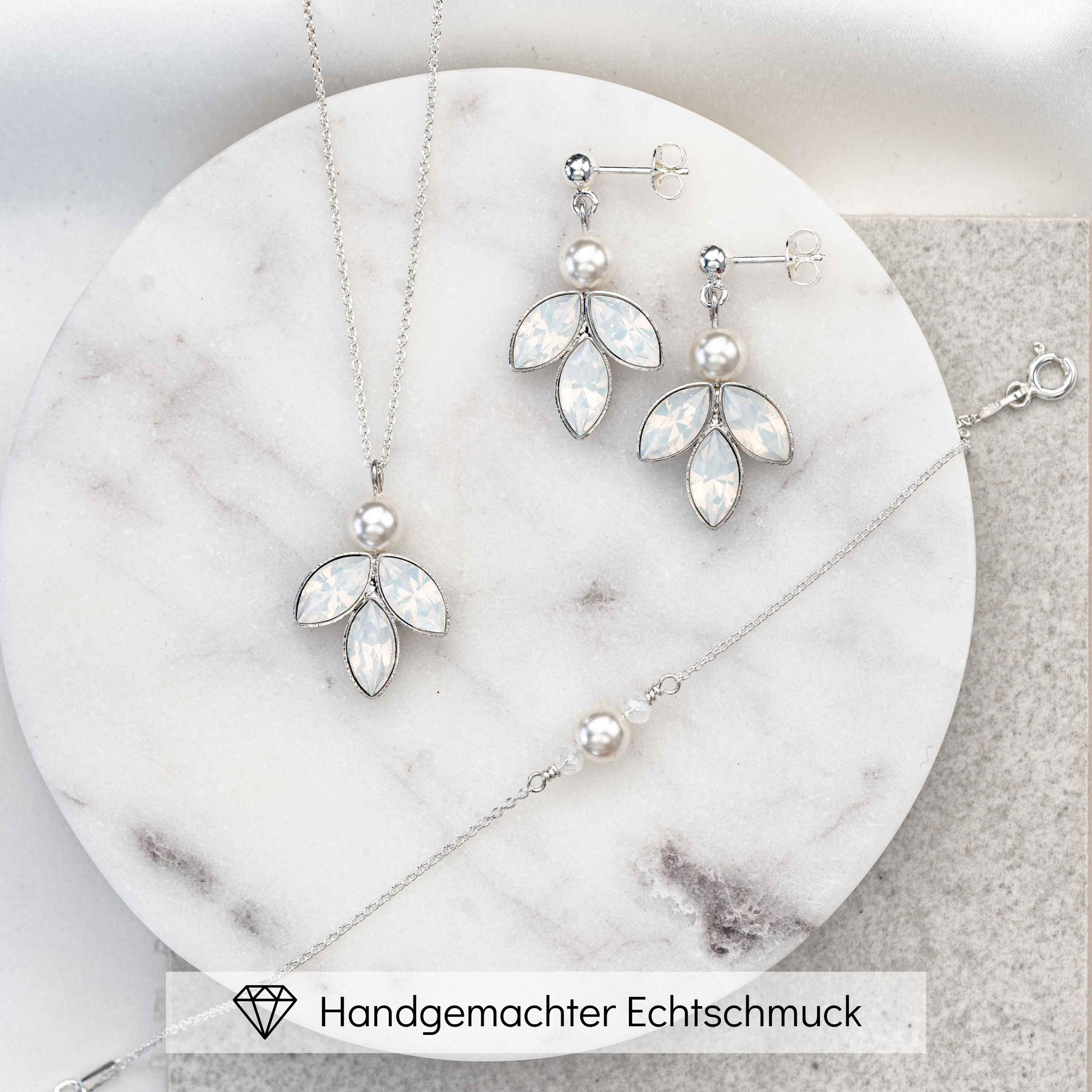 Kate | Hochzeitsschmuck Set mit Perlen