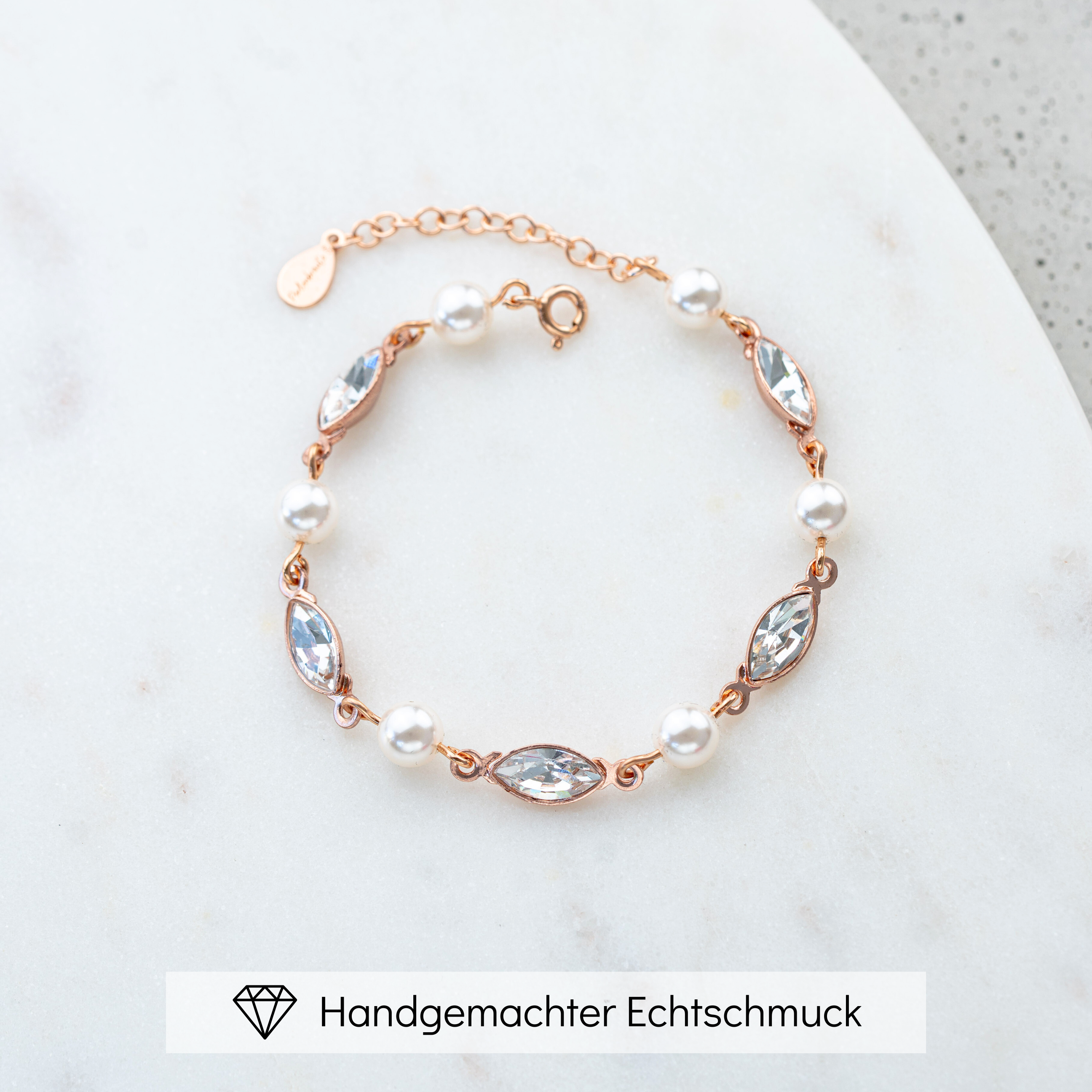 Kylie | Armband Hochzeit mit Perlen und Kristallen