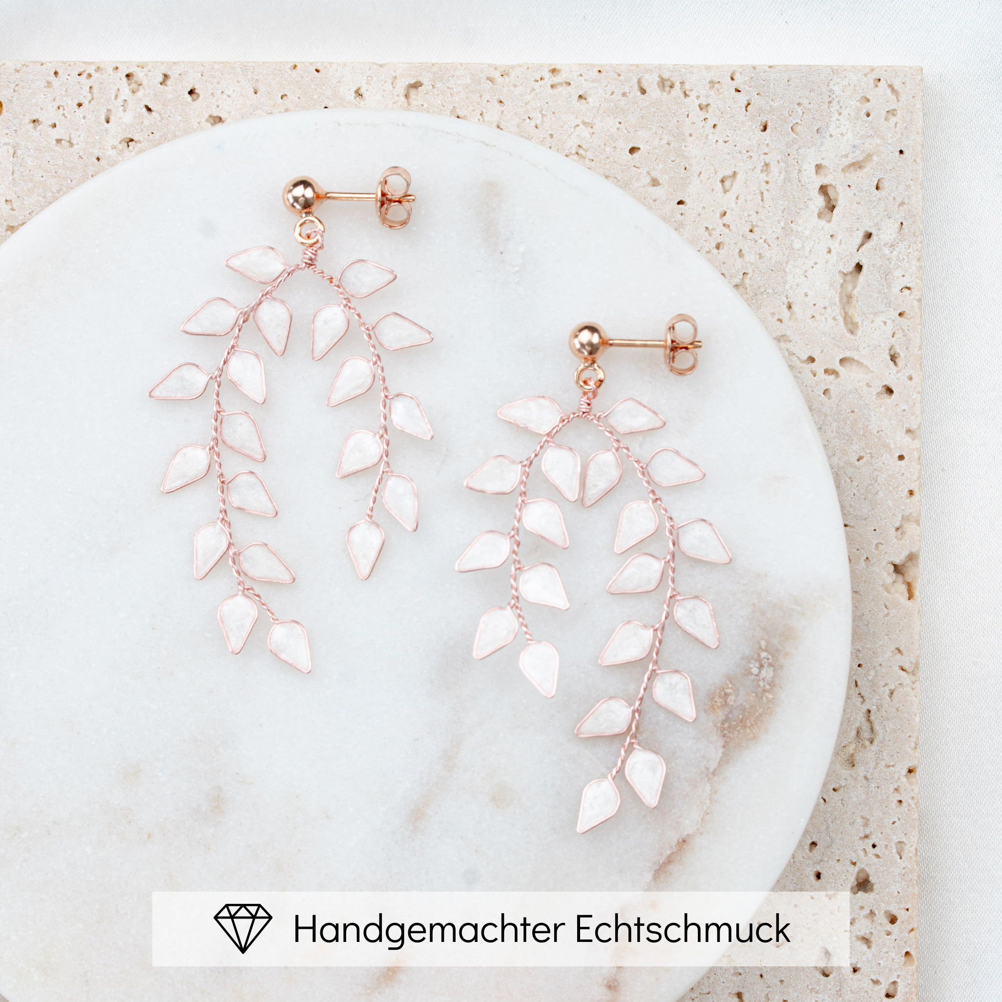 Lana | Brautohrringe hängend mit Blättern