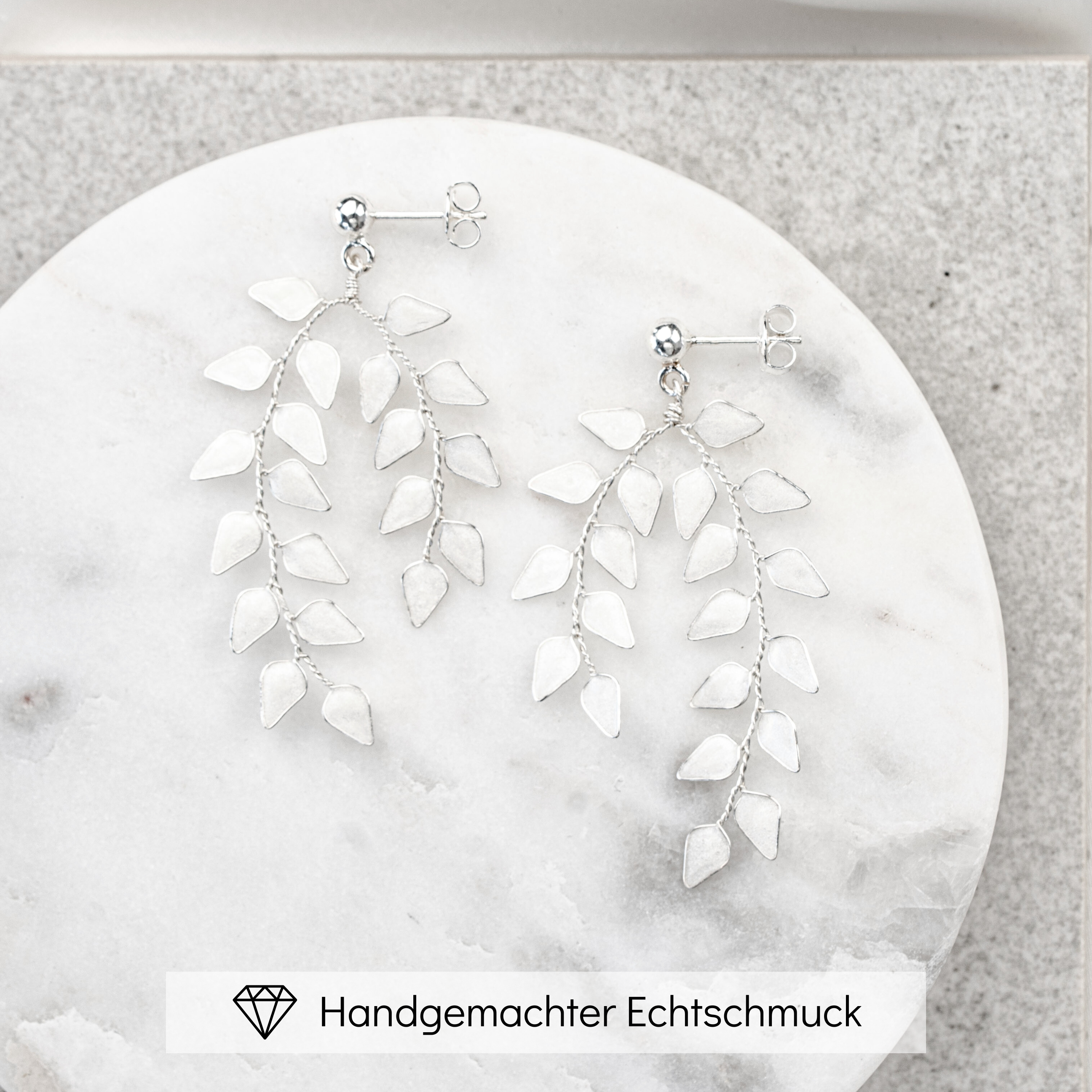 Lana | Brautohrringe hängend mit Blättern