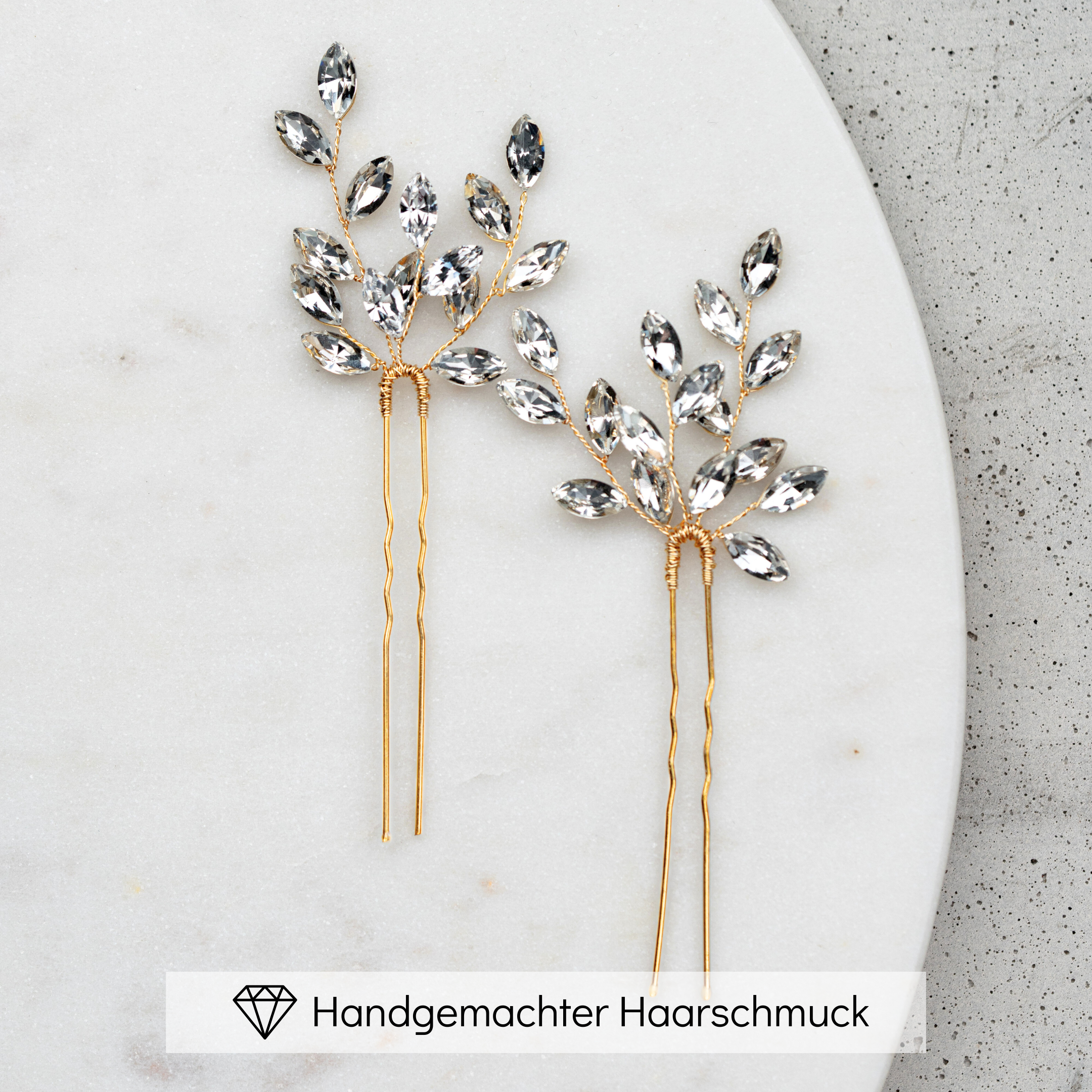 Leni | Haarnadeln Braut mit Kristallen