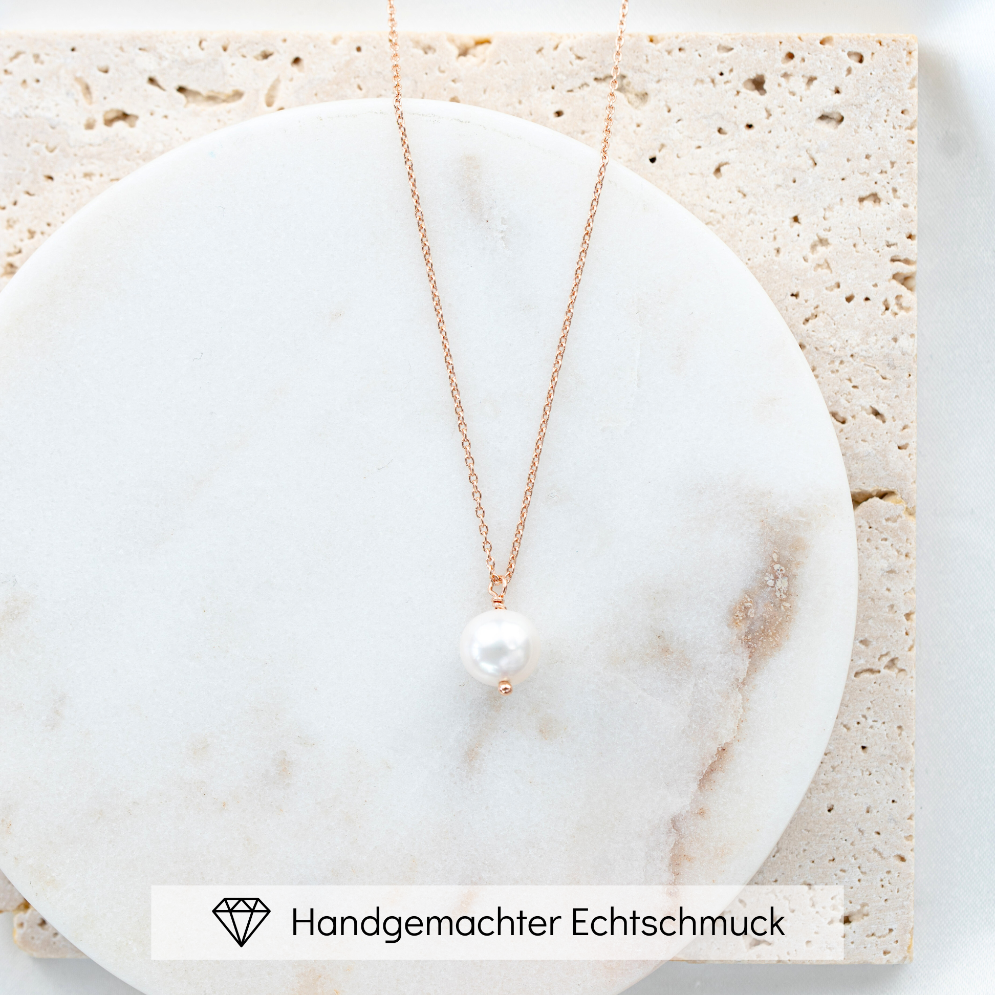 Linda | Halskette Hochzeit mit echter Süßwasserperle