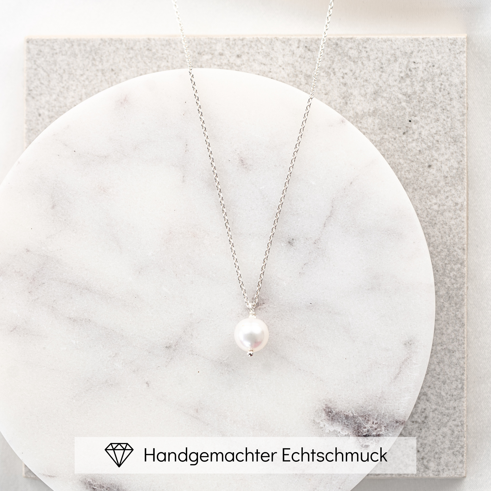 Linda | Halskette Hochzeit mit echter Süßwasserperle