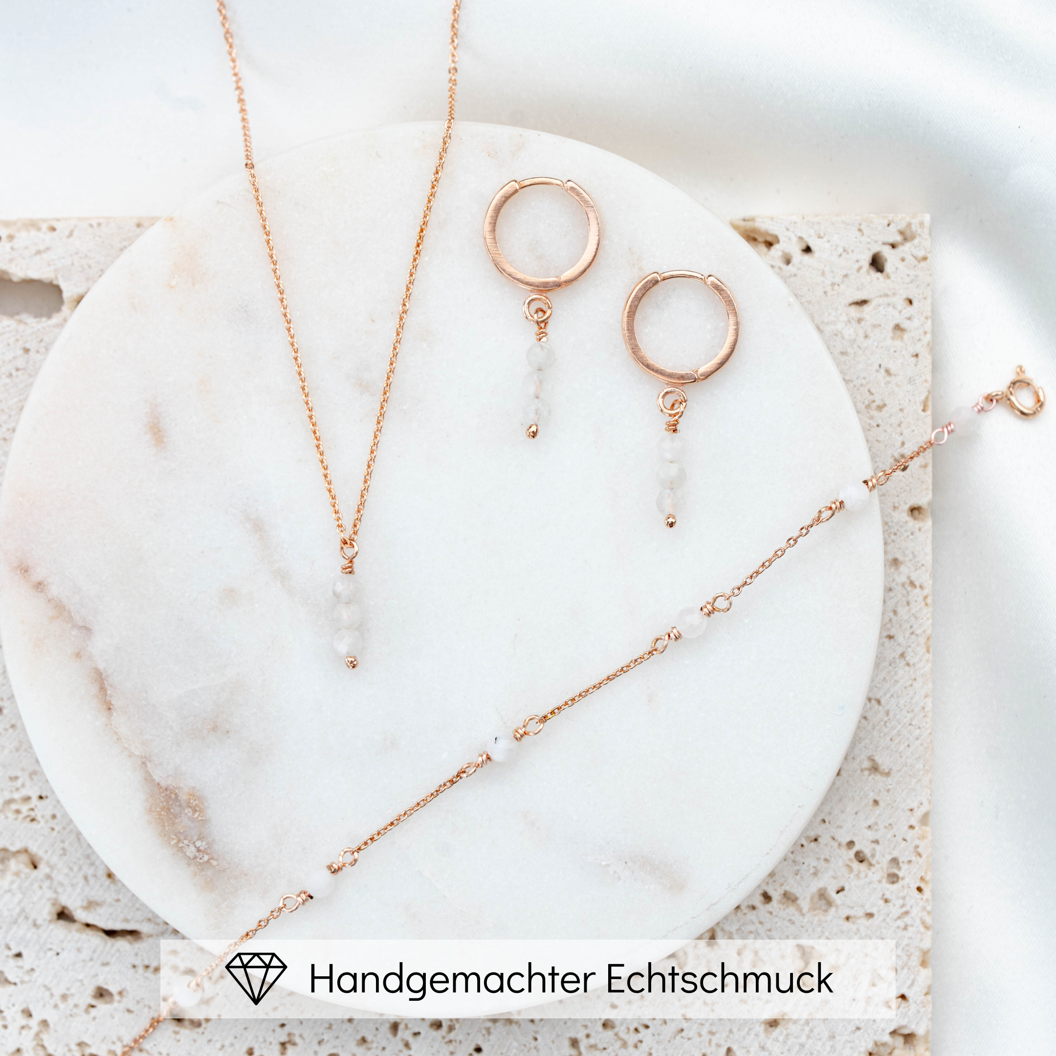 Luna | Brautschmuck Set mit Mondstein