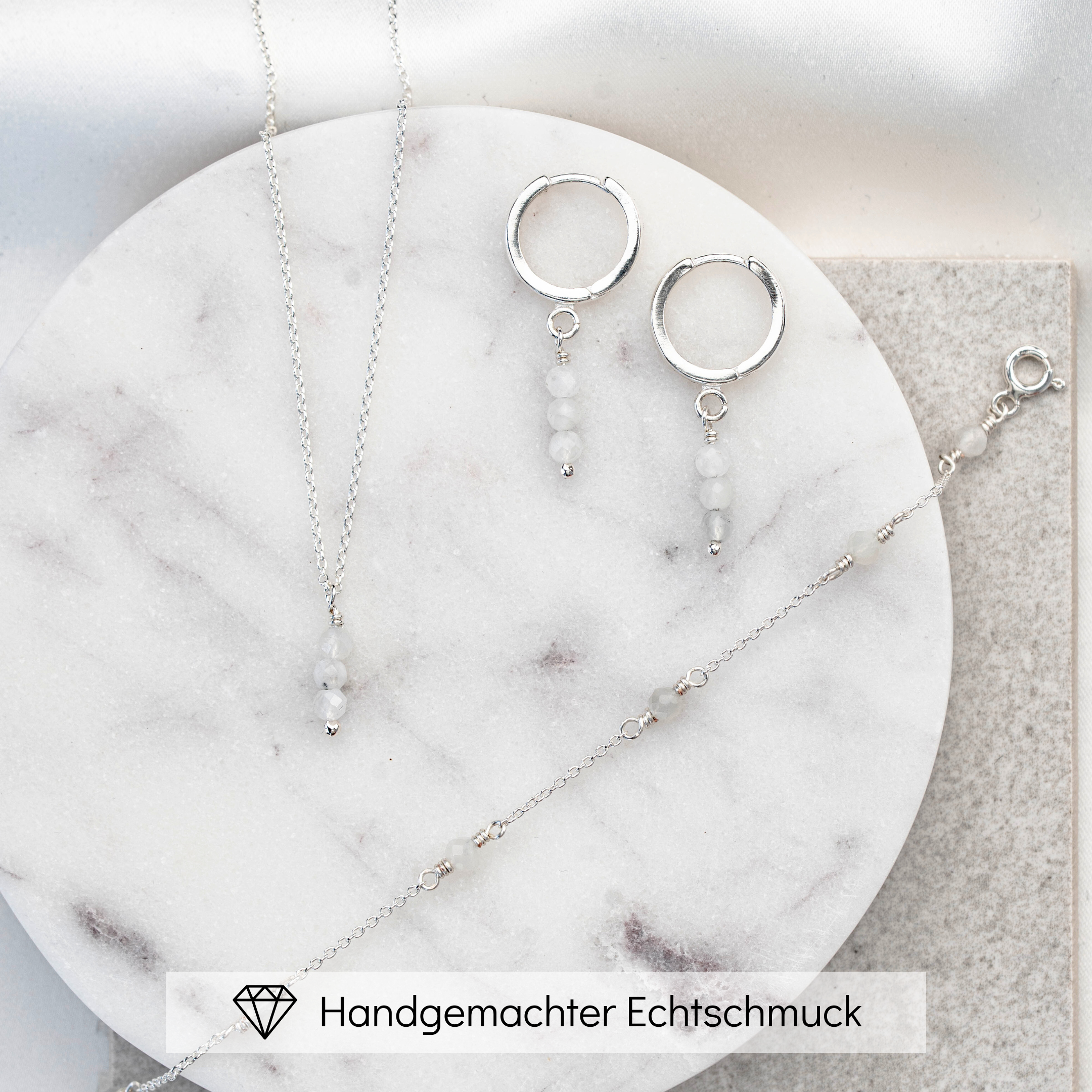 Luna | Brautschmuck Set mit Mondstein
