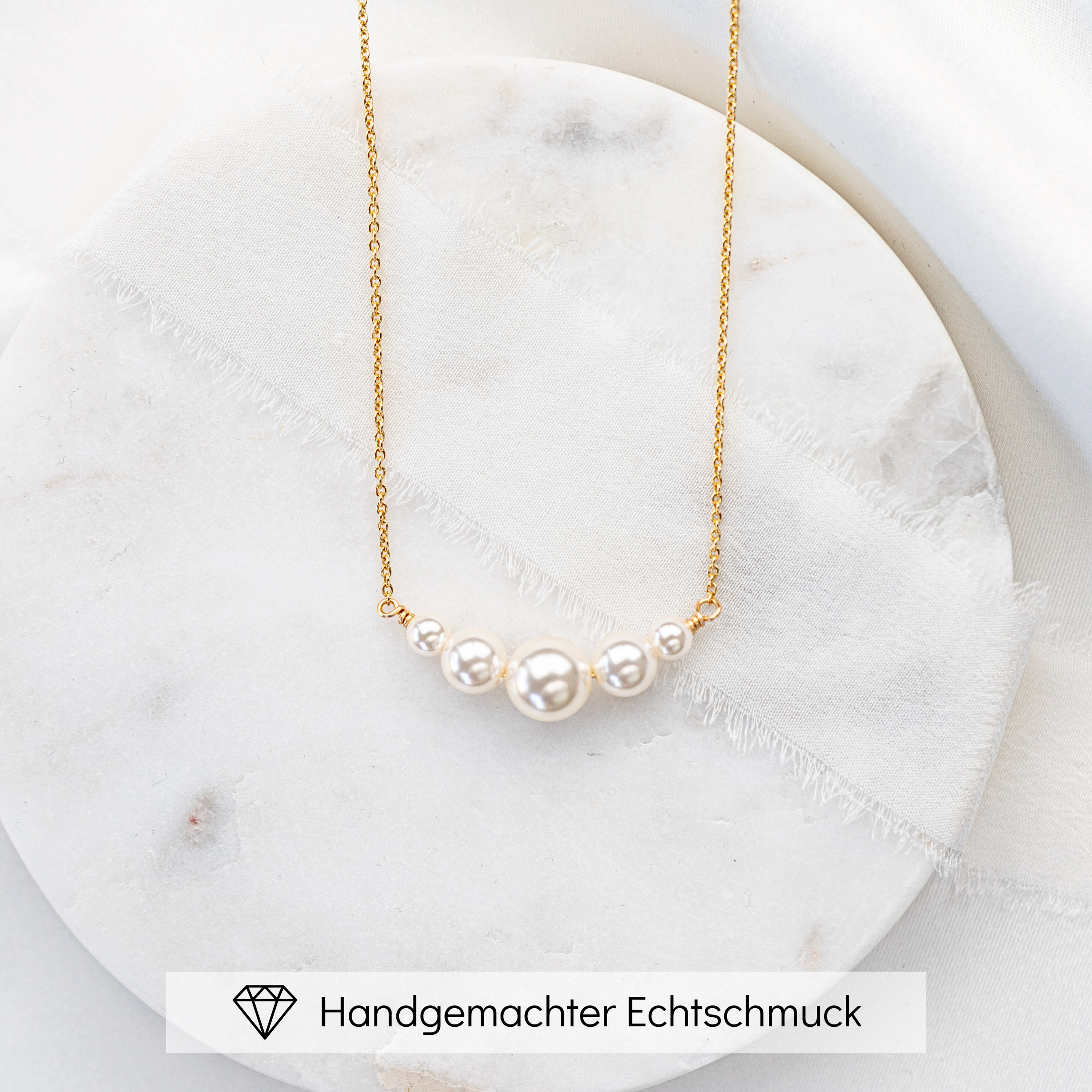 Marie | Halskette Braut mit Perlen