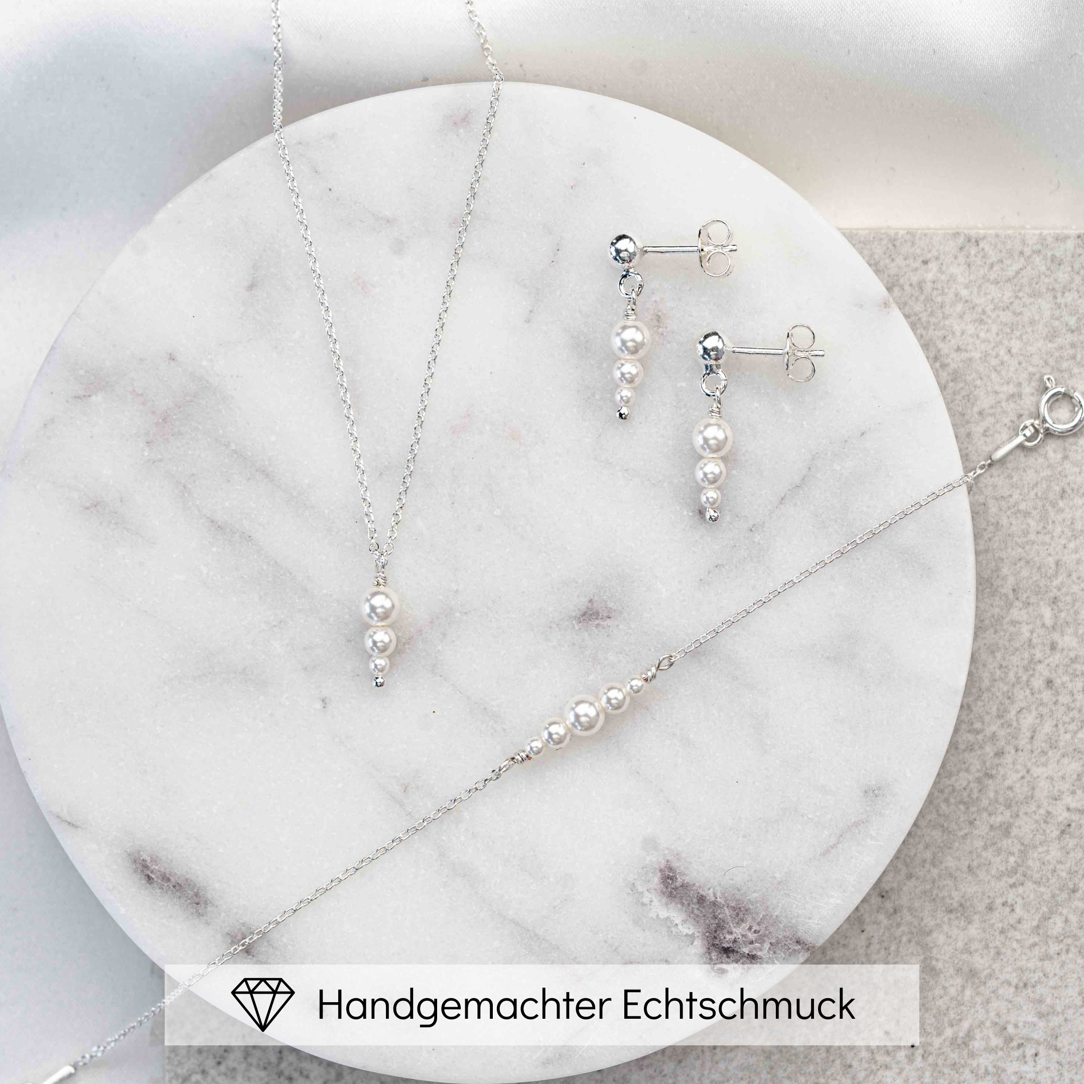 Mariella | Brautschmuck Set mit Perlen - Perlenschmuck Braut
