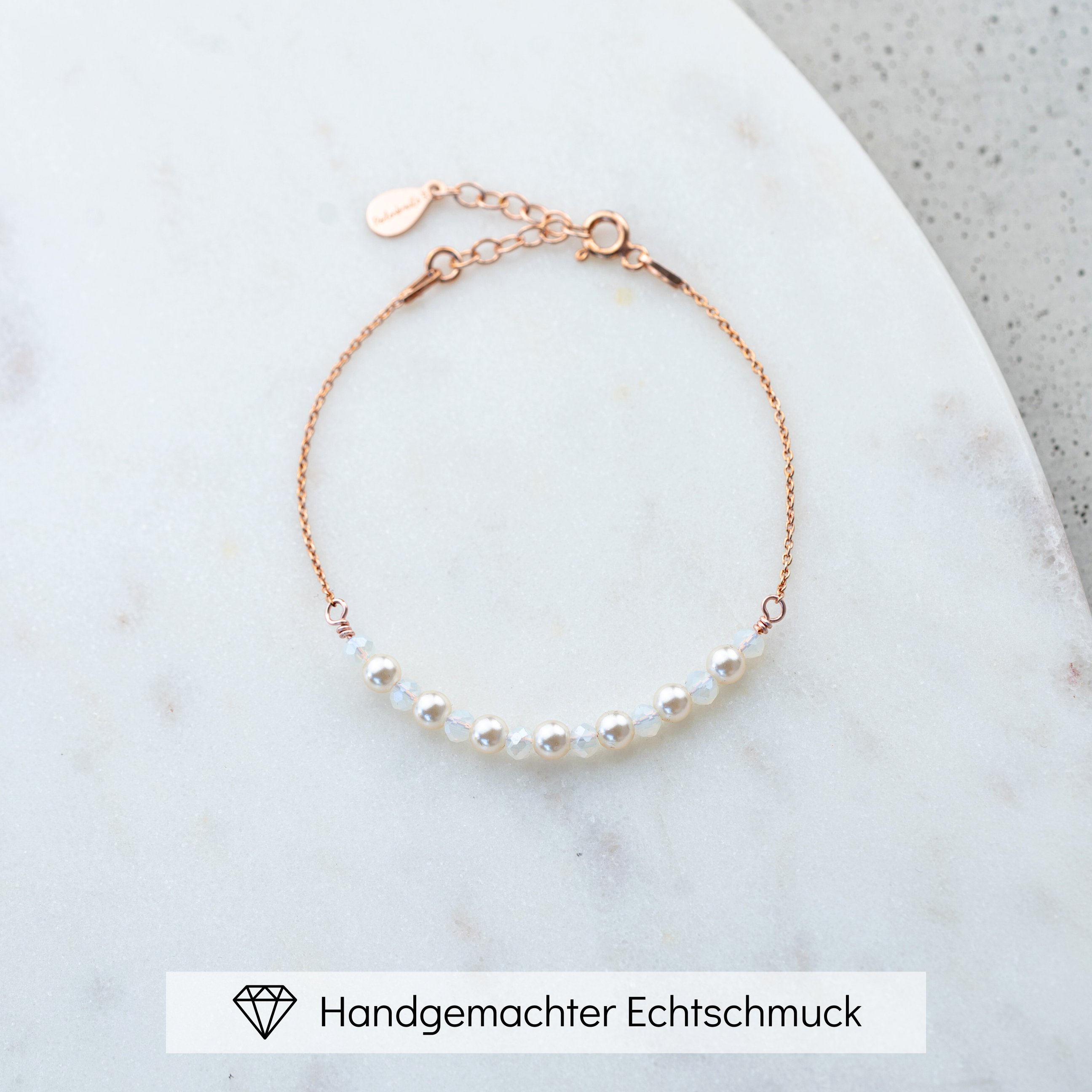 Mila | Armband Hochzeit mit Perlen dezent