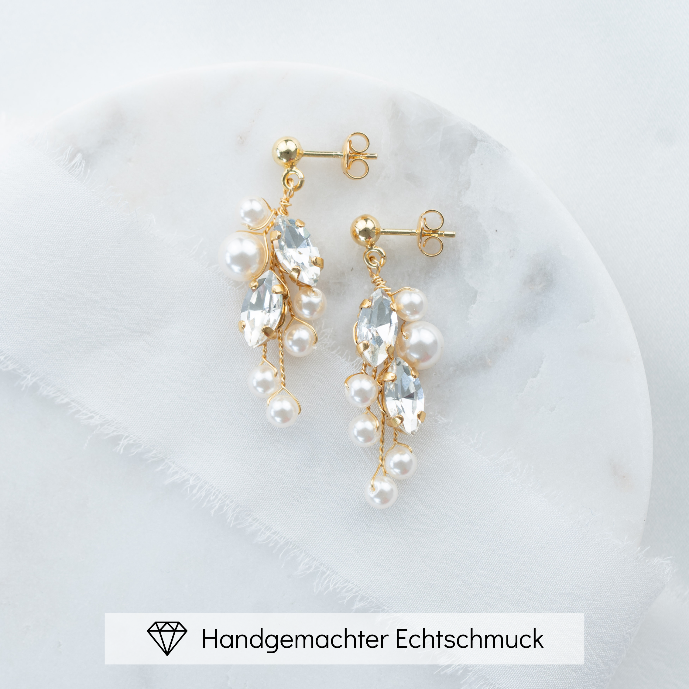 Ana | Ohrringe Hochzeit mit Perlen