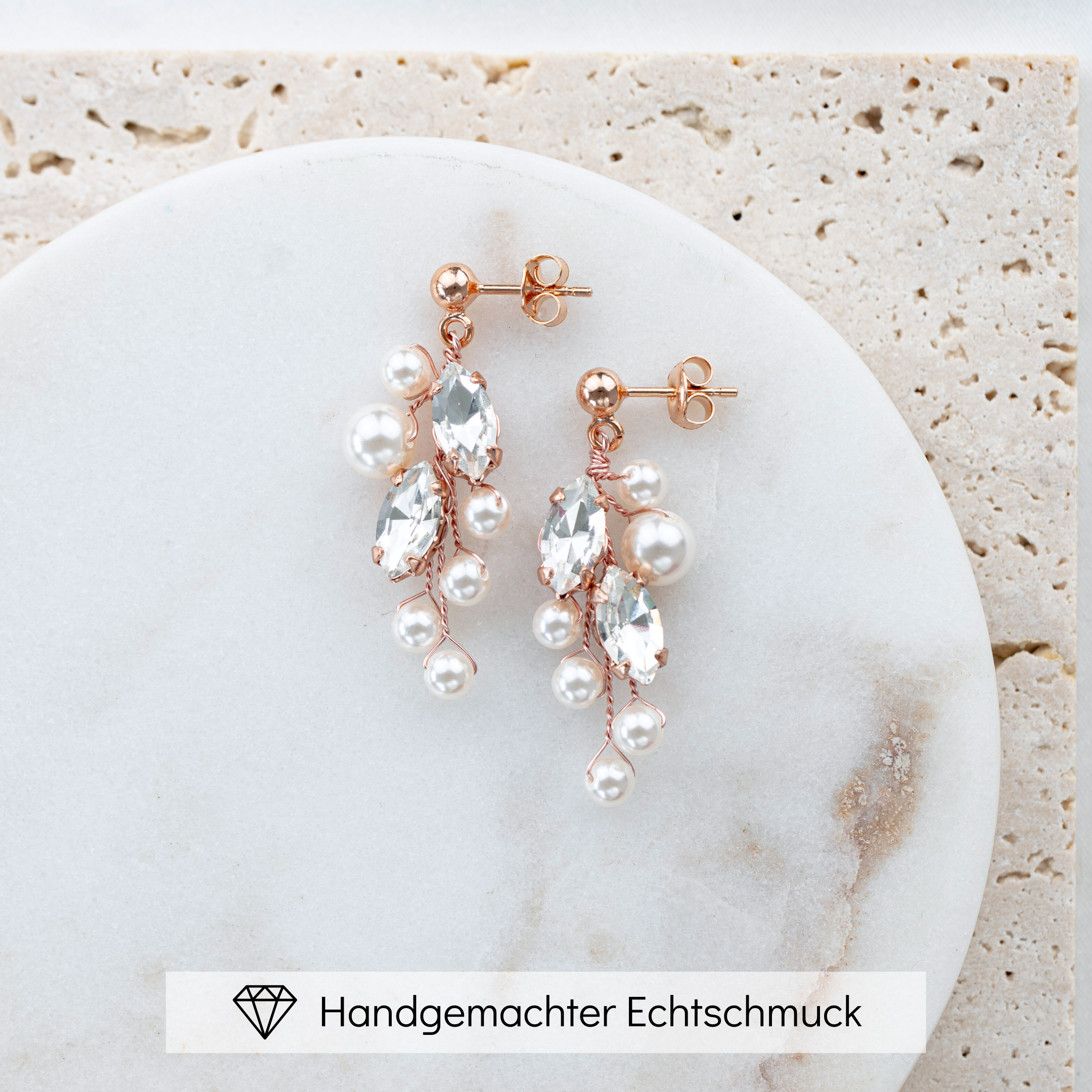 Ana | Ohrringe Hochzeit mit Perlen