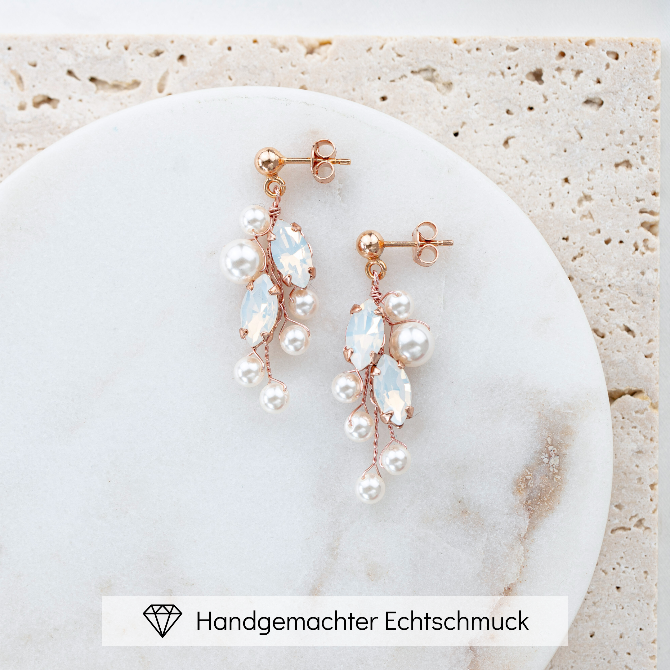 Ana | Ohrringe Hochzeit mit Perlen