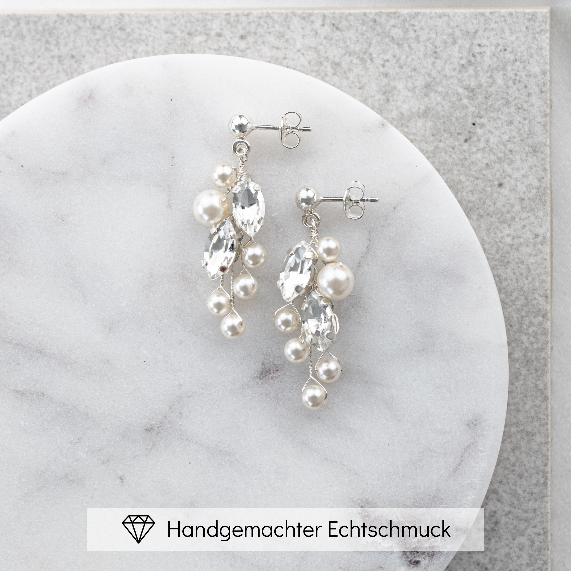 Ana | Ohrringe Hochzeit mit Perlen