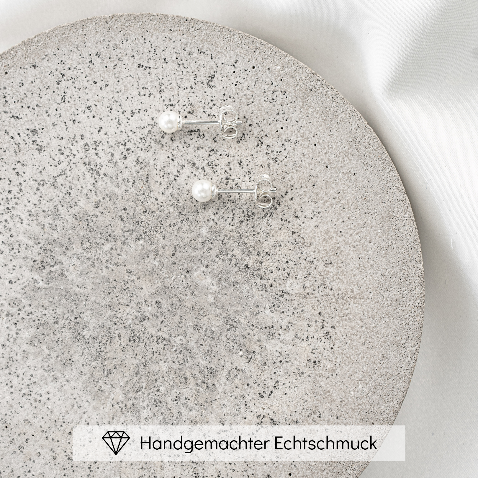 Perla 4mm | schlichte Perlenstecker Hochzeit