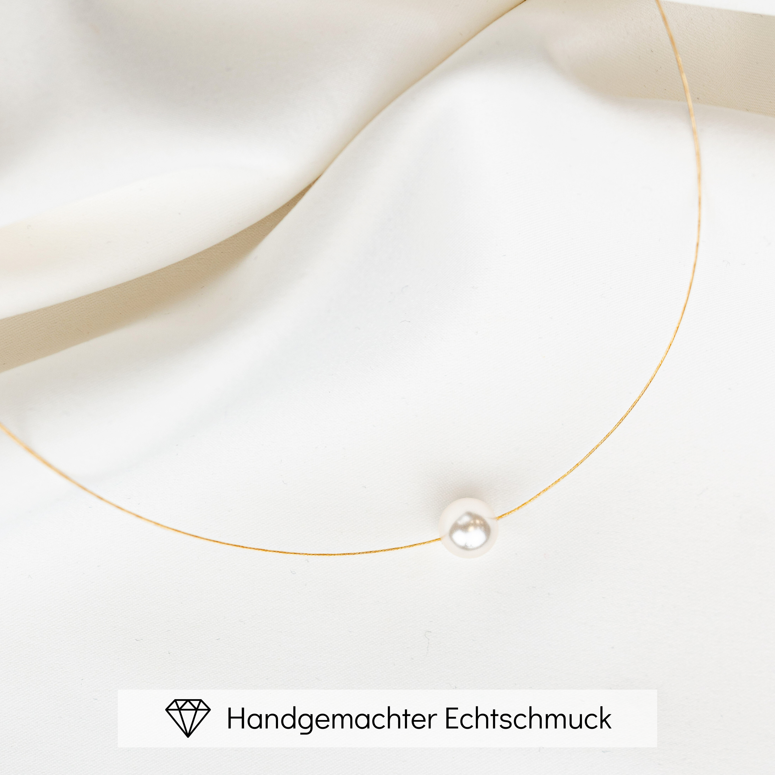 Perla 8mm | Braut Halsreif mit Perle