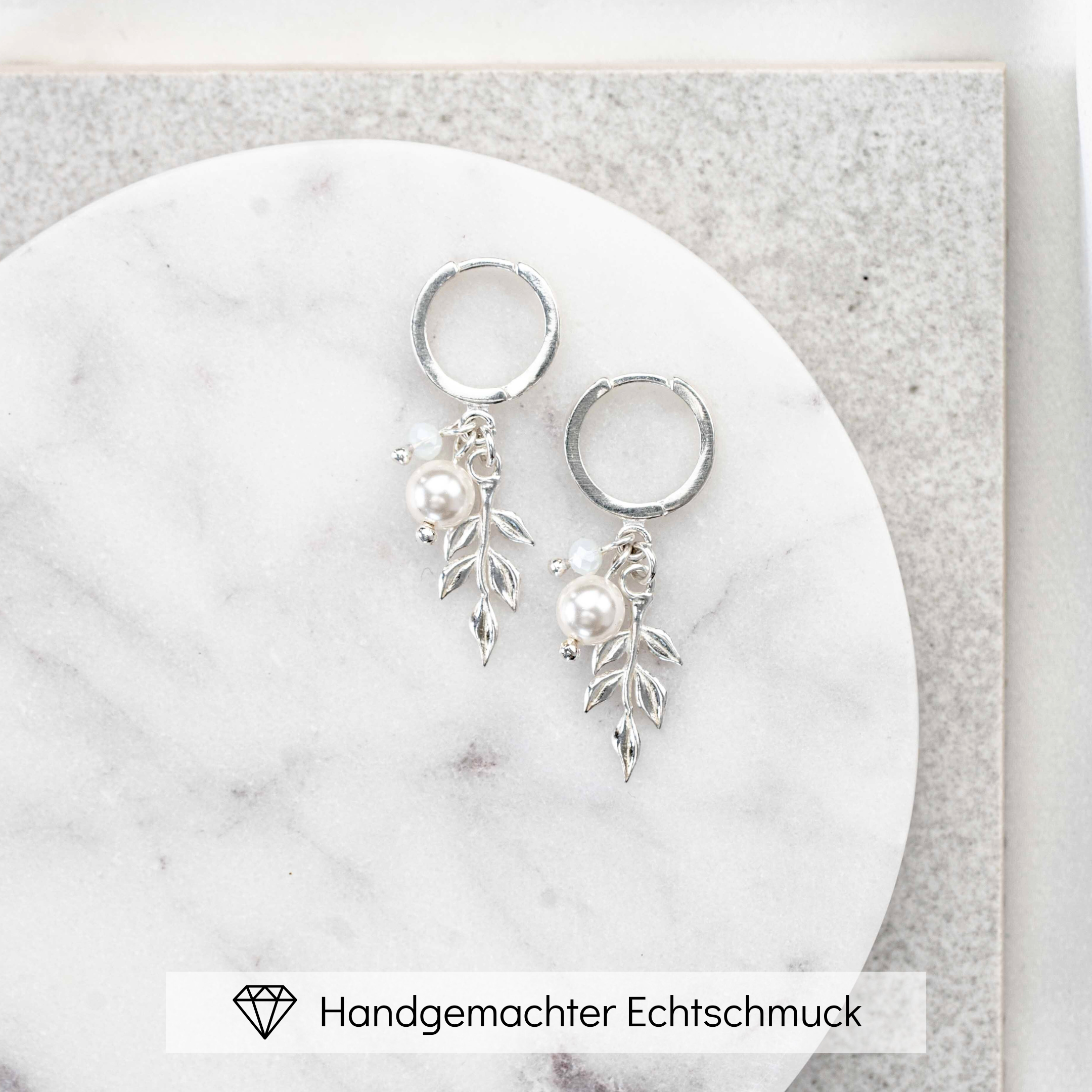 Resi | Brautcreolen mit Perle