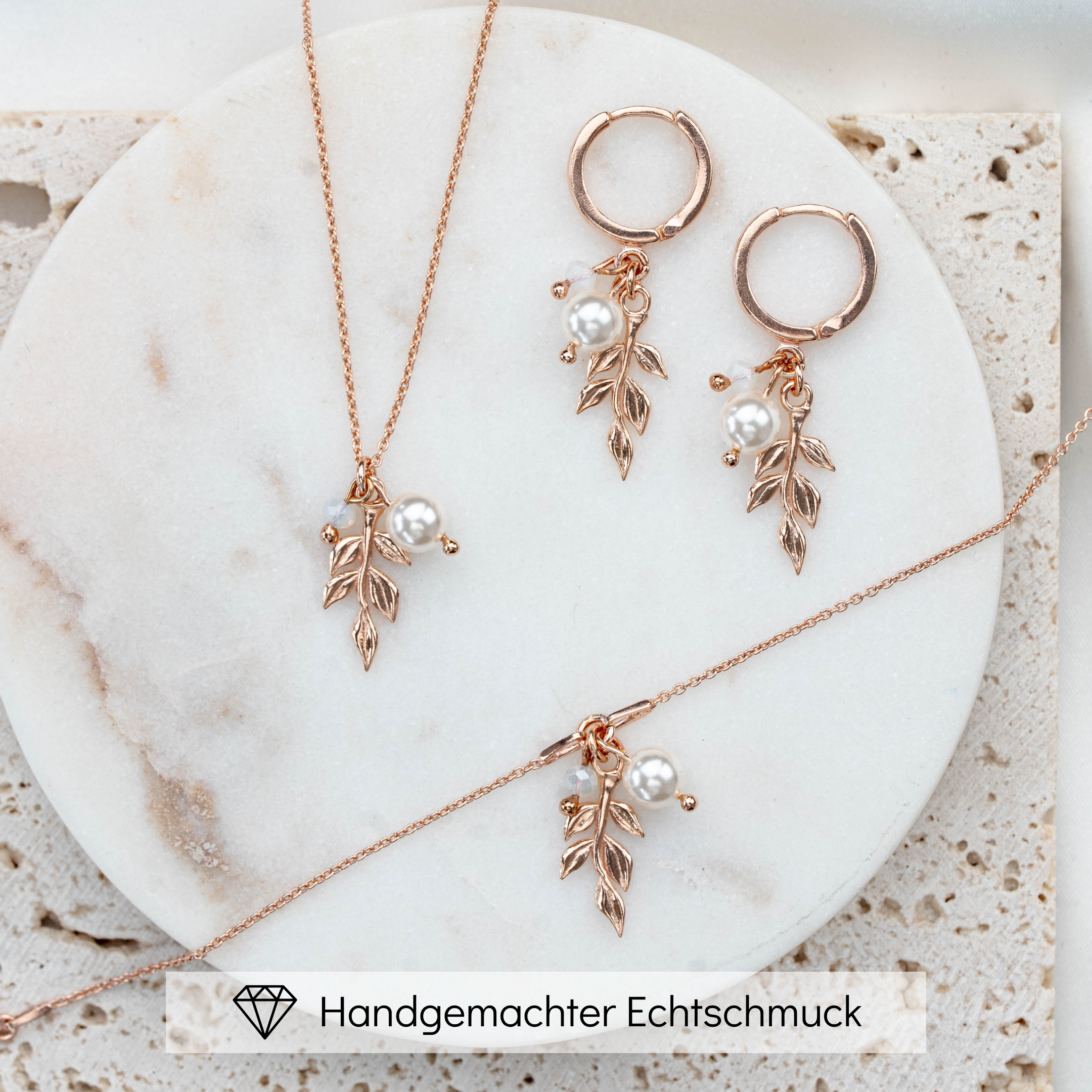 Resi | Brautschmuck Set mit Blättern