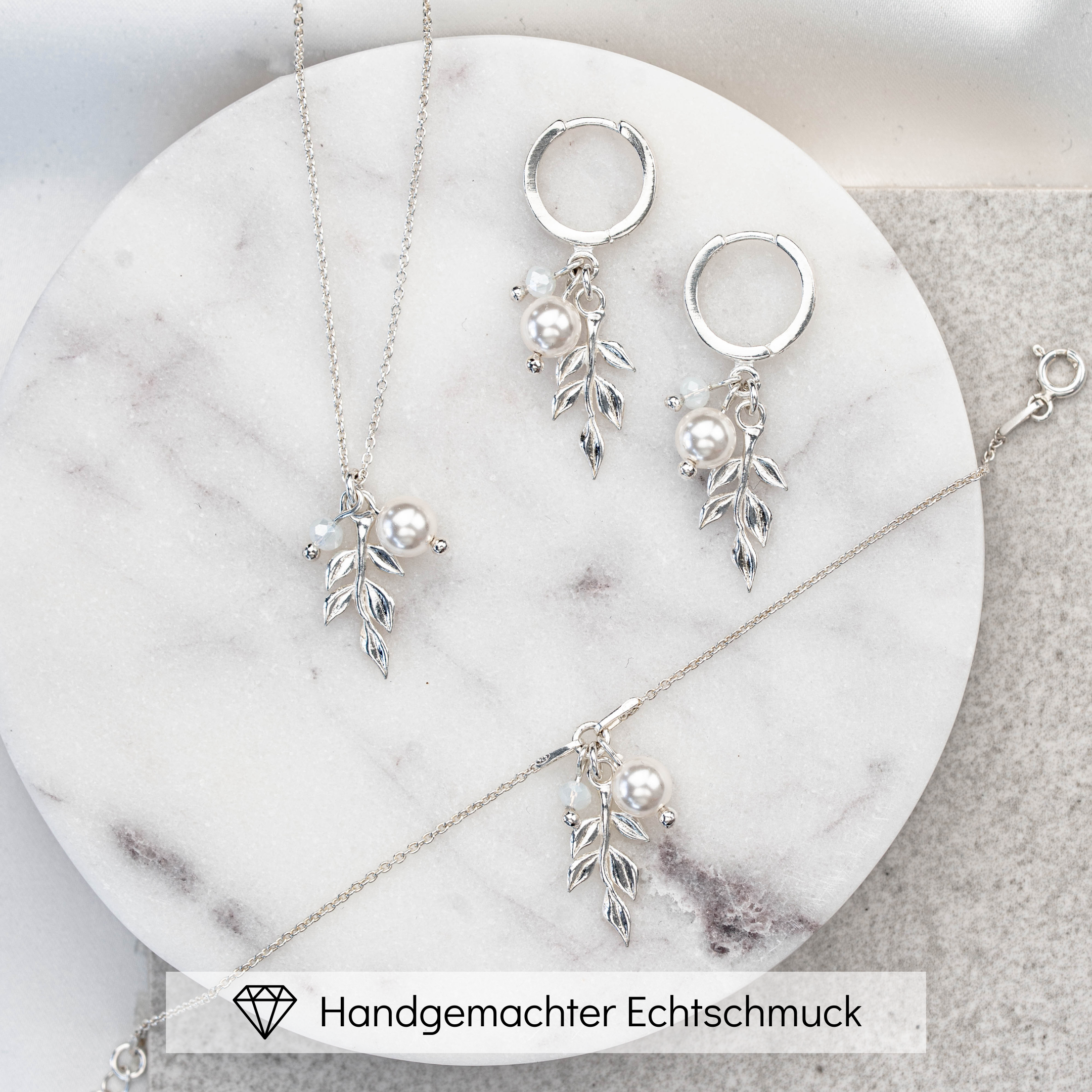 Resi | Brautschmuck Set mit Blättern