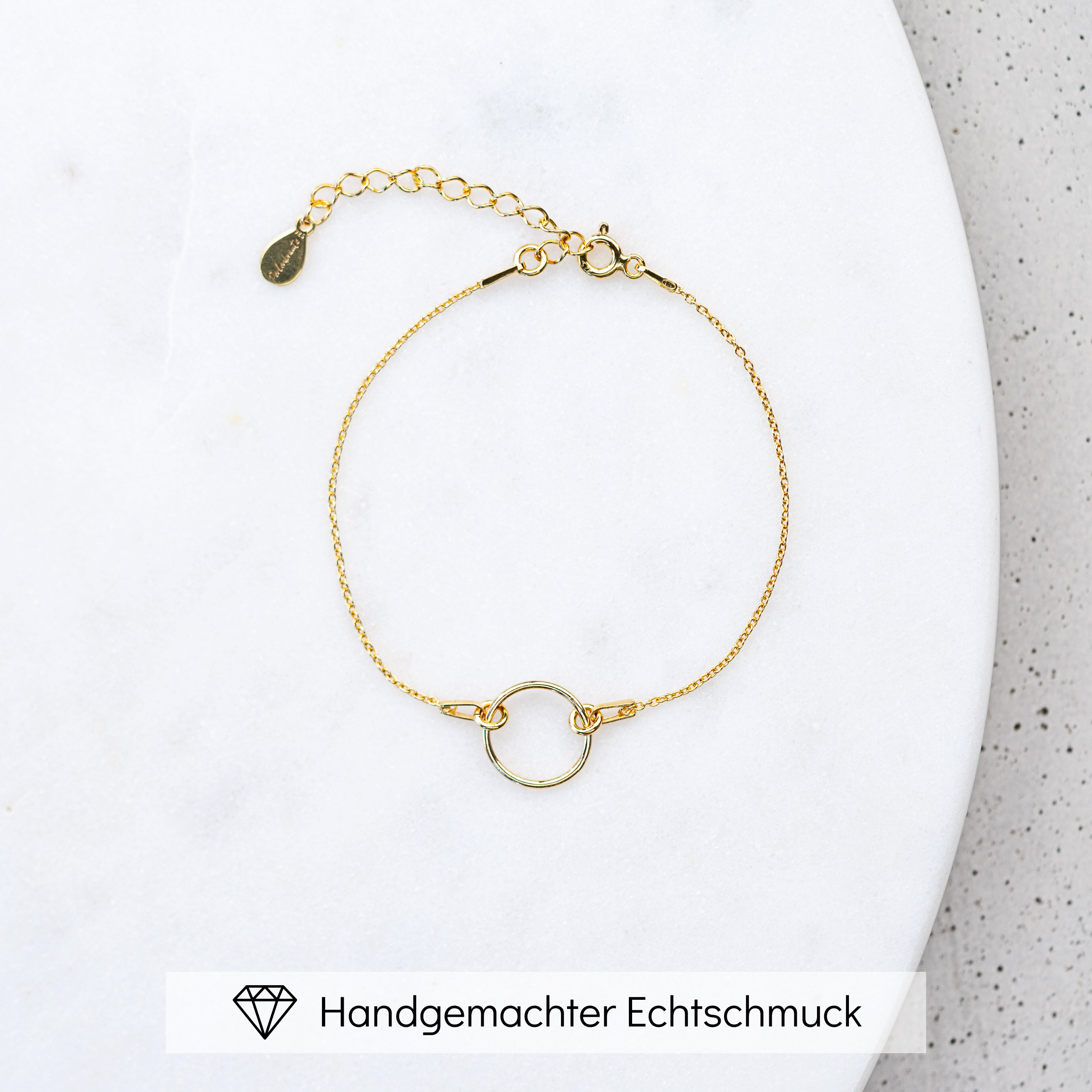 Toni | Hochzeit Armband mit Kreis dezent