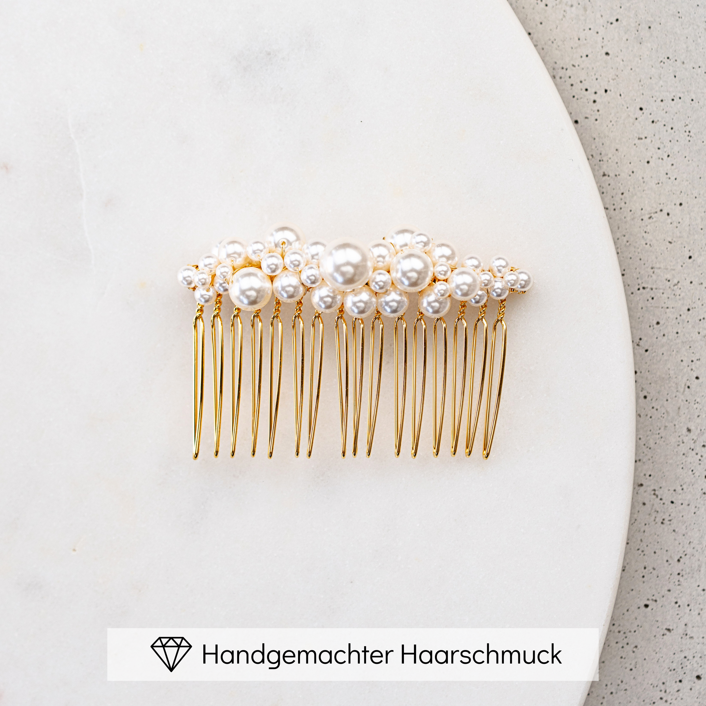 Wilma | Haarschmuck Hochzeit - Haarkamm mit Perlen