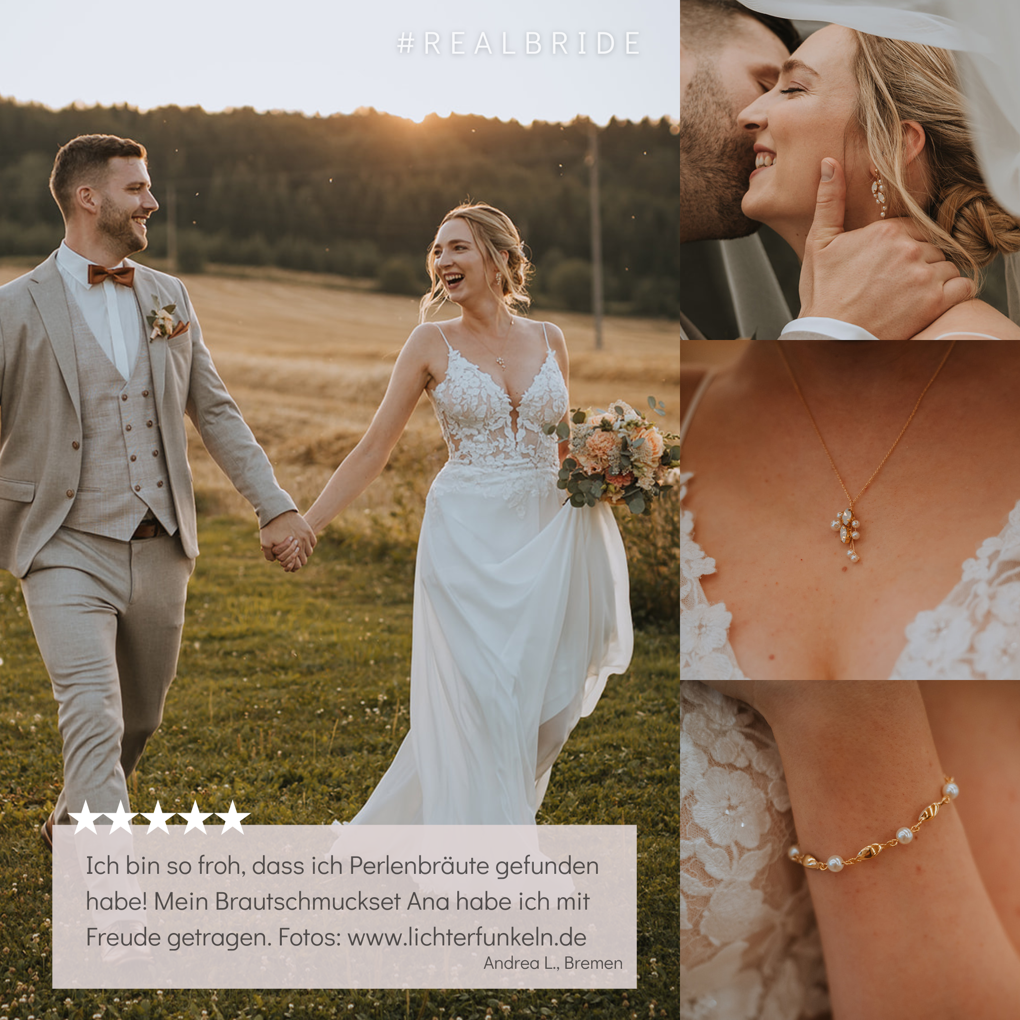 Kylie | Armband Hochzeit mit Perlen und Kristallen
