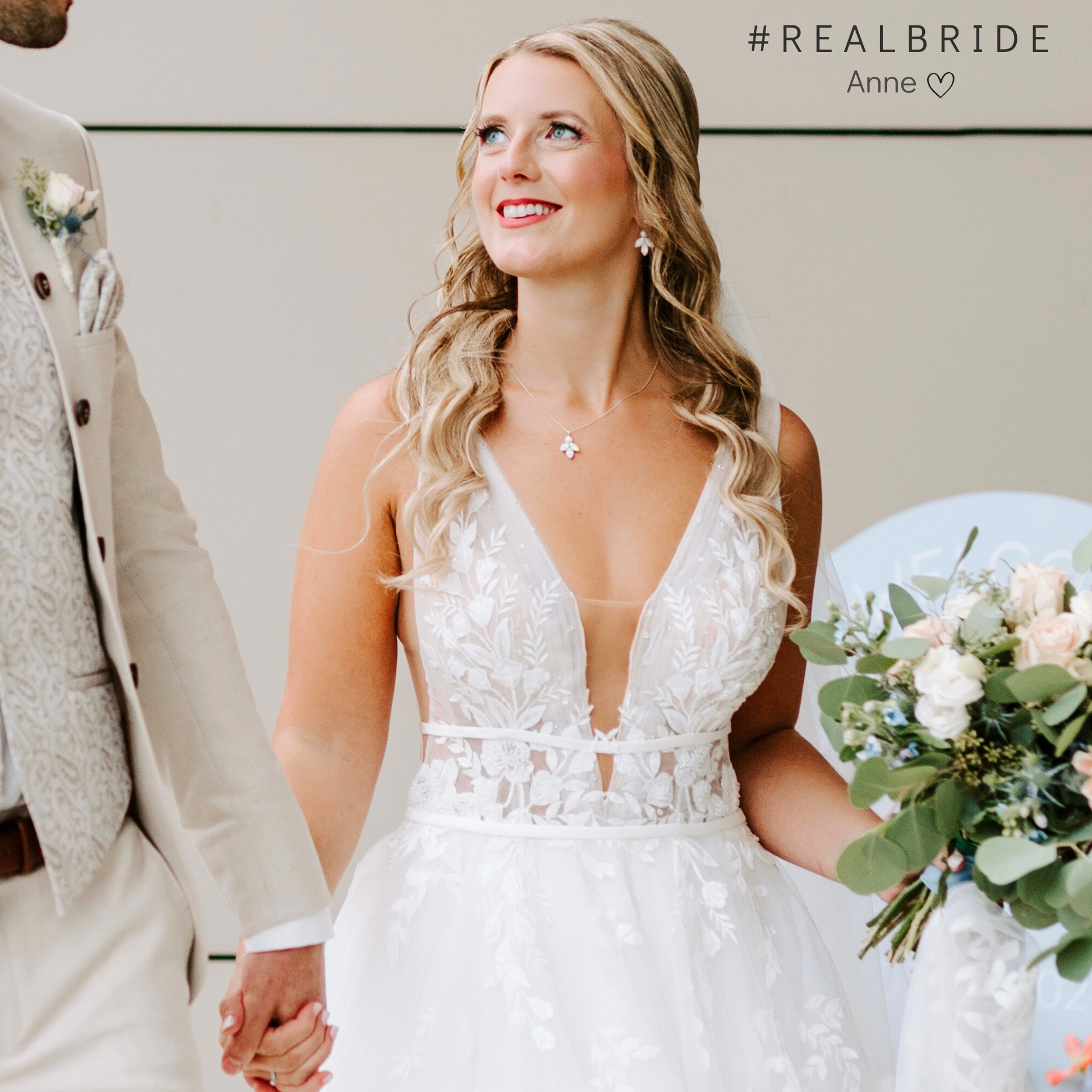 Kate | Braut Halskette mit Perle und Kristalle